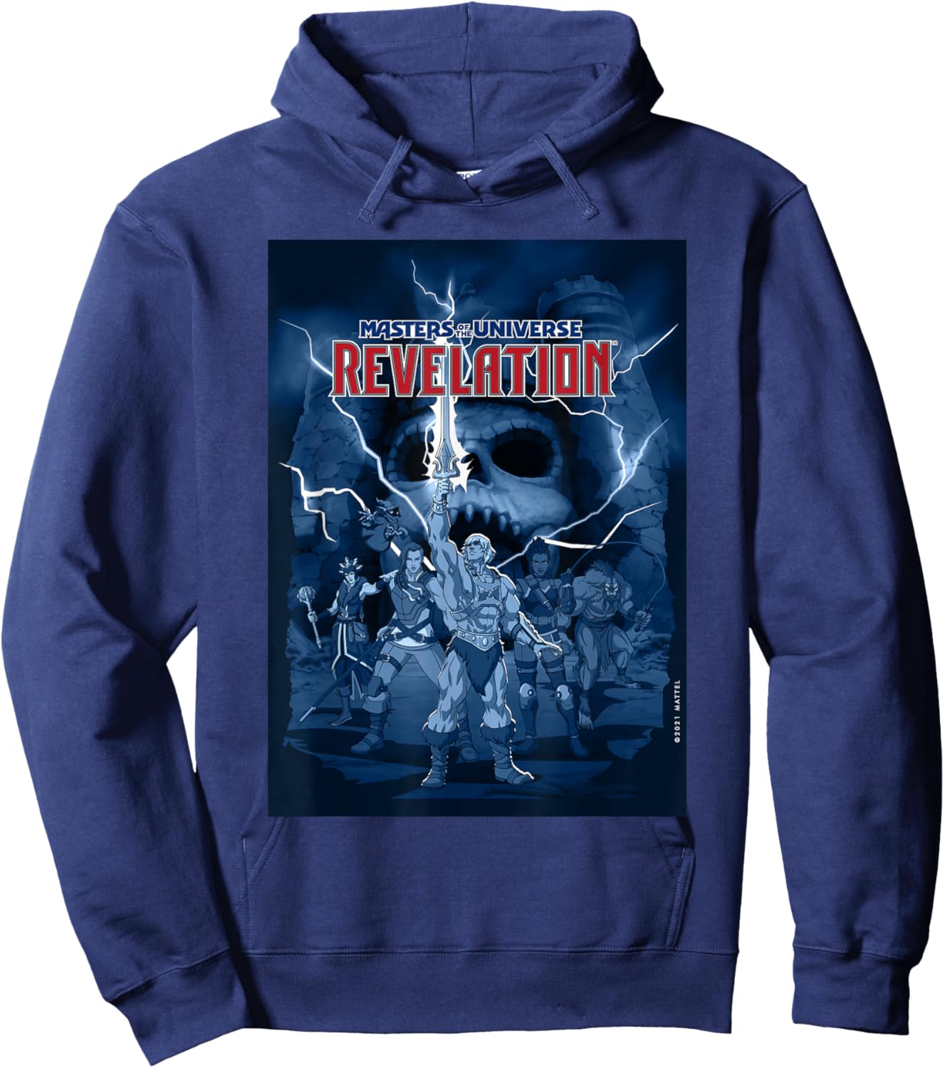 Masters of the Universe Revelation Lightning Poster Hoodie - Hoodie | Navy