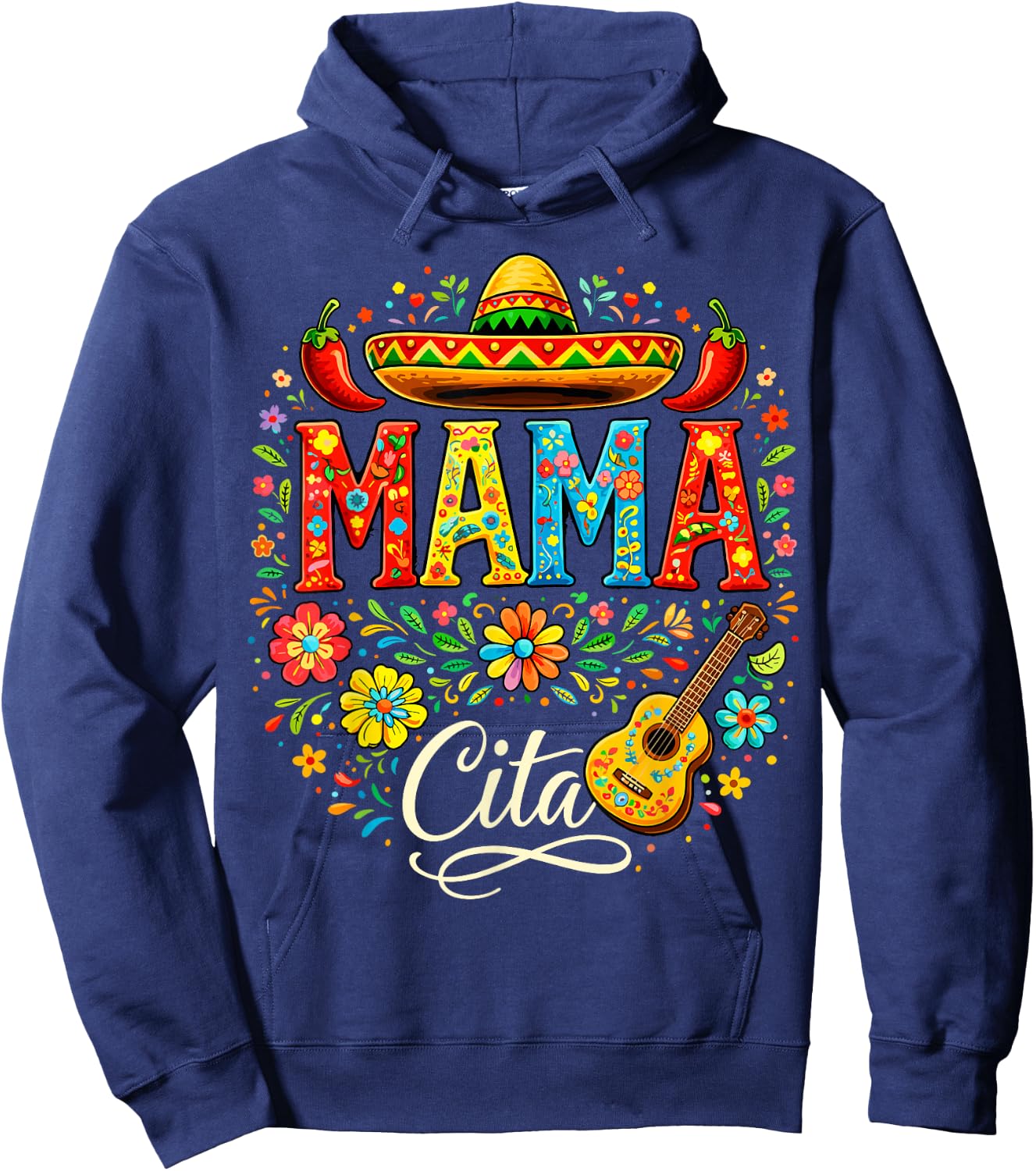 Cinco De Mayo Mamacita Fleur Mama Cita Mexicaine Hoodie - Hoodie | Navy