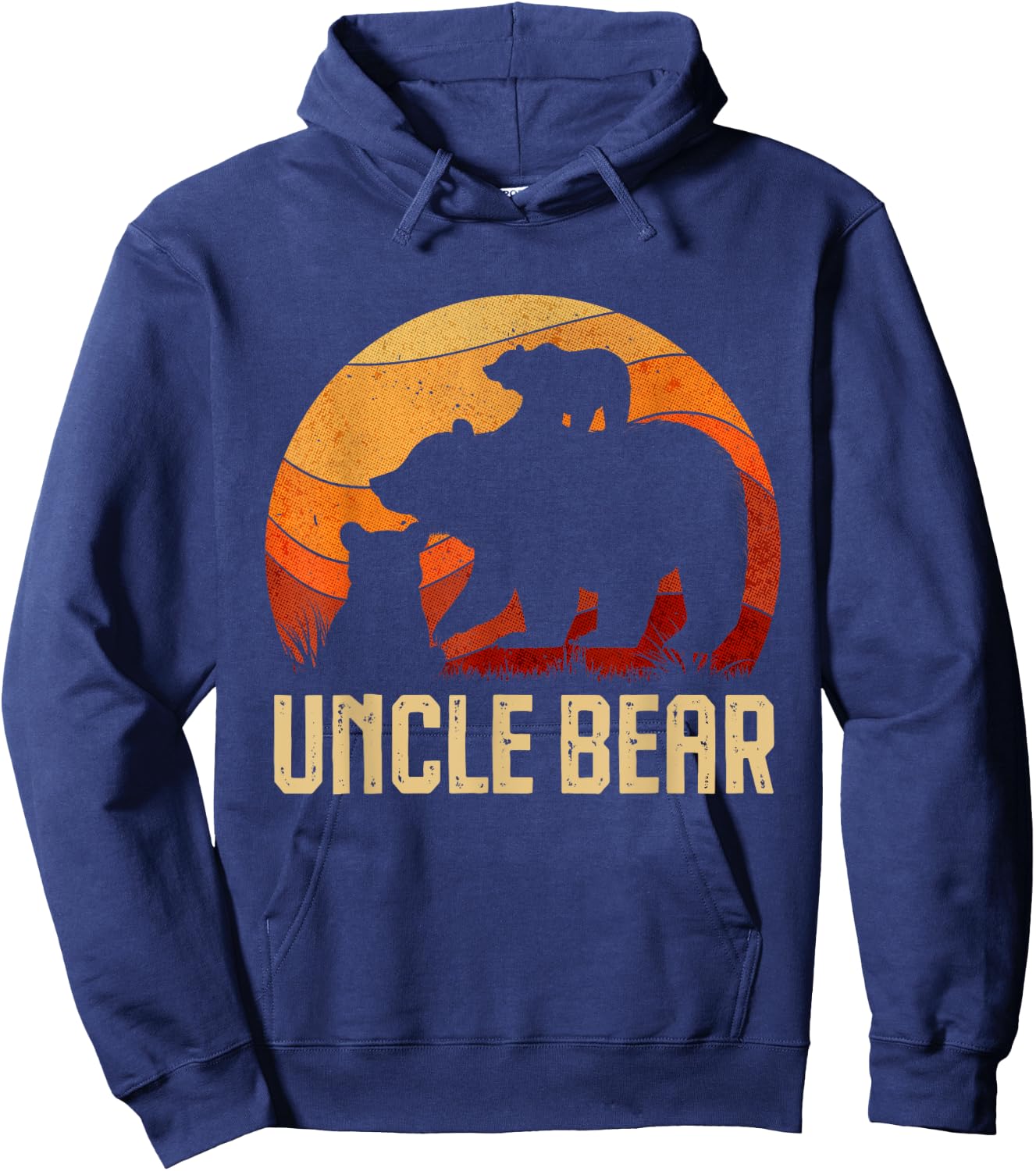 Vintage Uncle Bear Gifts For Father's Day Dad Grandpa Men Hoodie - Hoodie | Navy