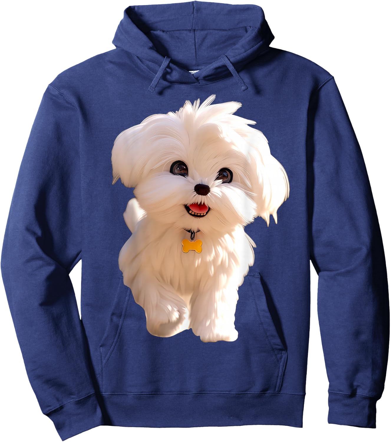 Malteser Kleiner Maltese Hund Hunde Liebe Süßer Malteser Hoodie - Hoodie | Navy