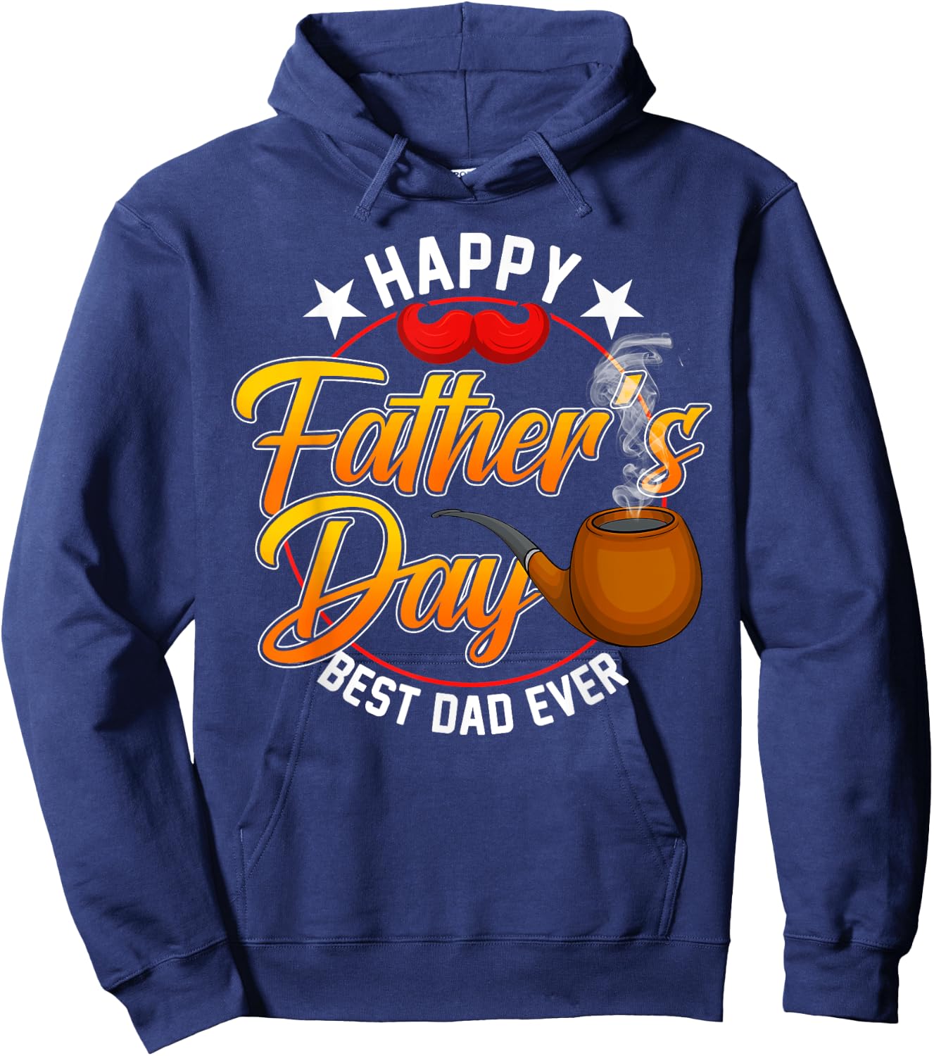Retro Funny Best Dad Ever Daddy Happy Fathers Day Men Guys Hoodie - Hoodie | Navy