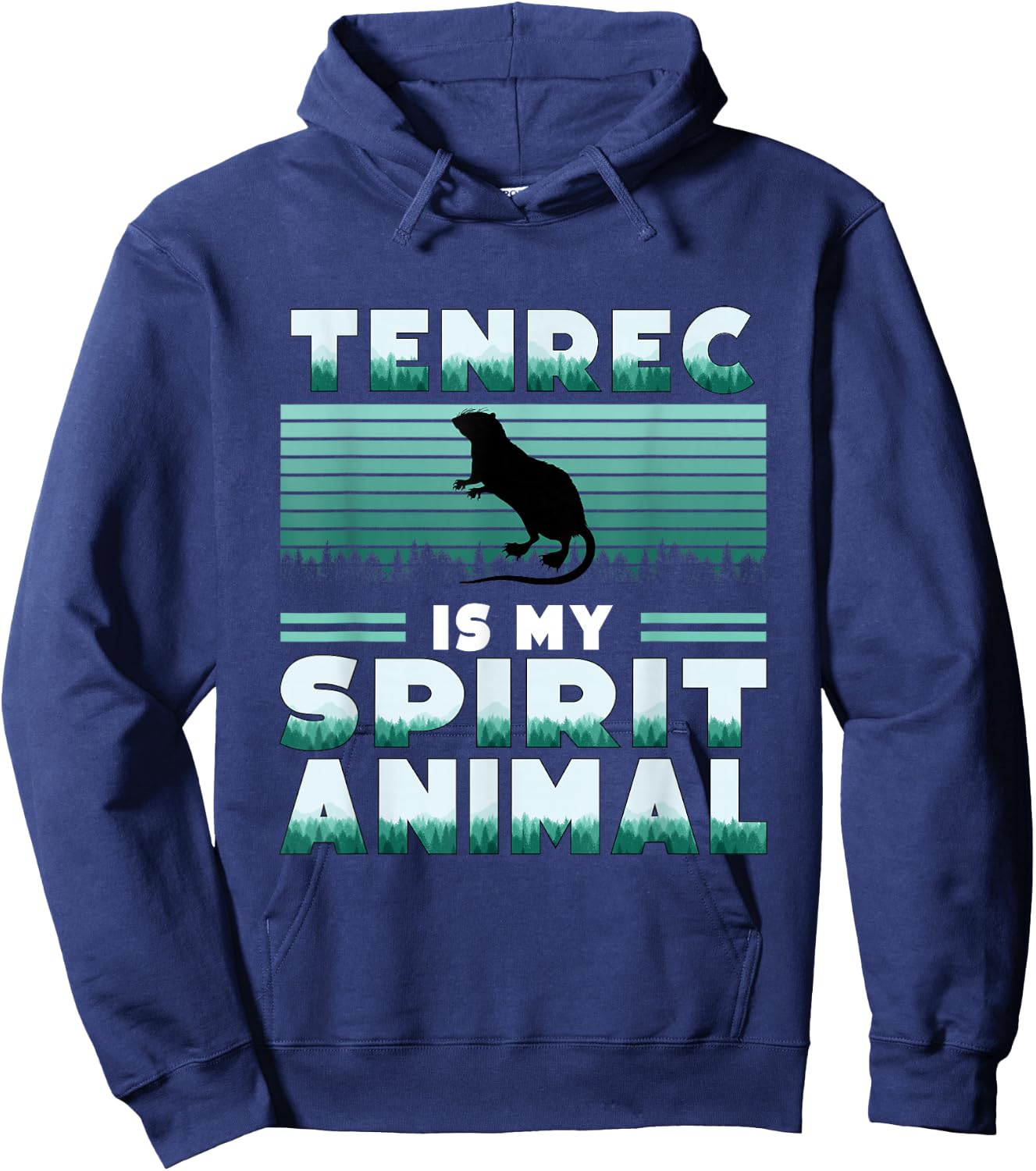 Tenrec is my Spirit Animal Hedgehog Animal Lover Madagascar Hoodie - Hoodie | Navy
