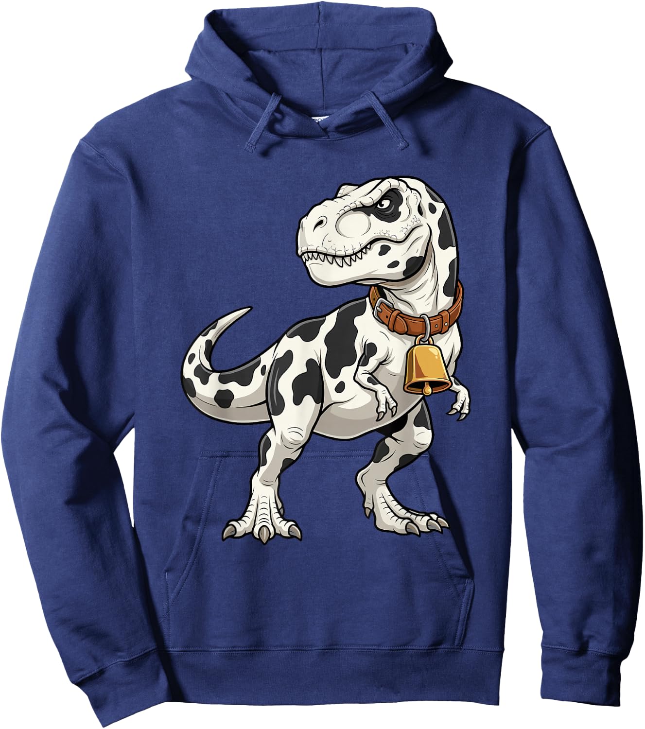 Funny Cow TRex Dinosaur Ironic Meme Cowbell Mashup Hoodie - Hoodie | Navy