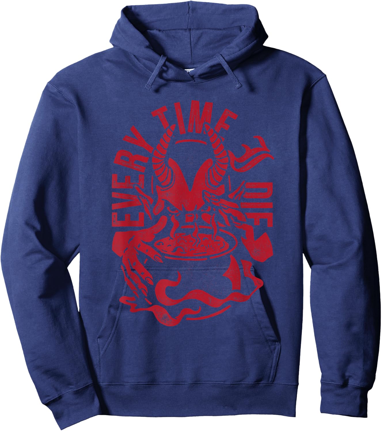 Every Time I Die Black -Adults Modern Letter Print - Small - Hocus Pocus - Official Merchandise Hoodie - Hoodie | Navy