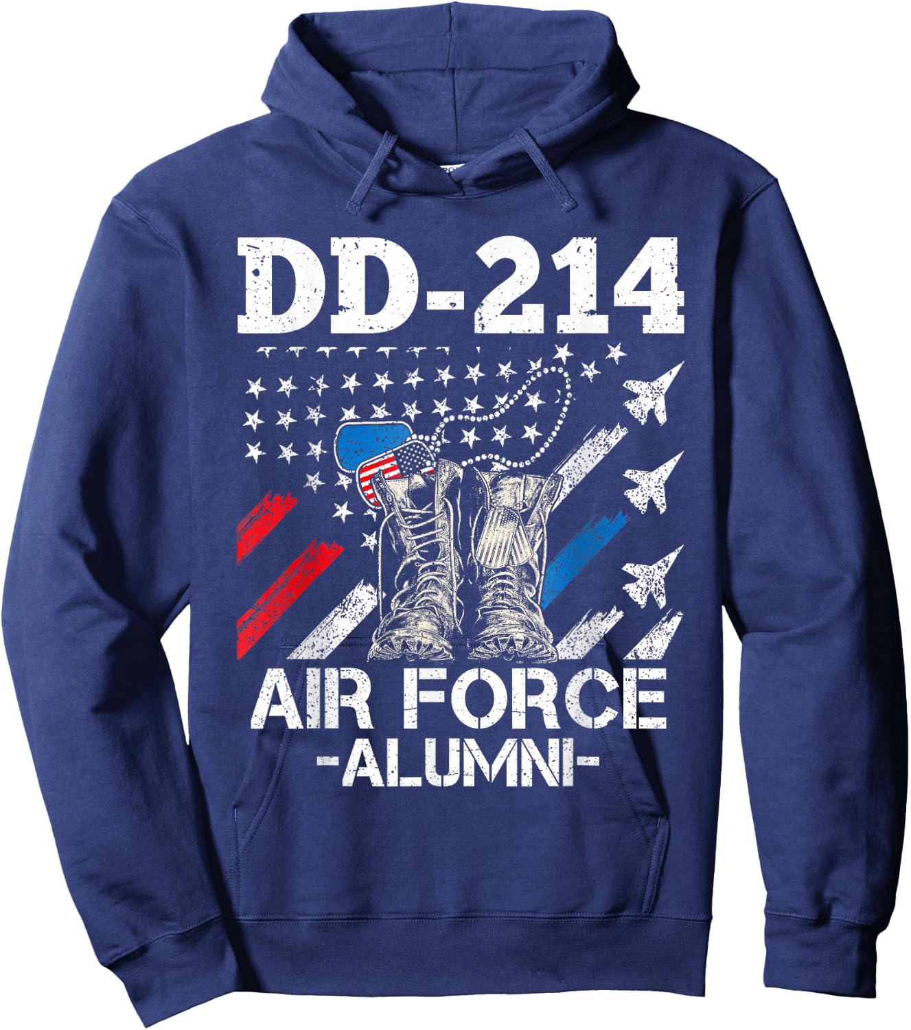 DD-214 Air Force Alumni | US Veteran Dad Grandpa USAF Proud Hoodie - Hoodie | Navy