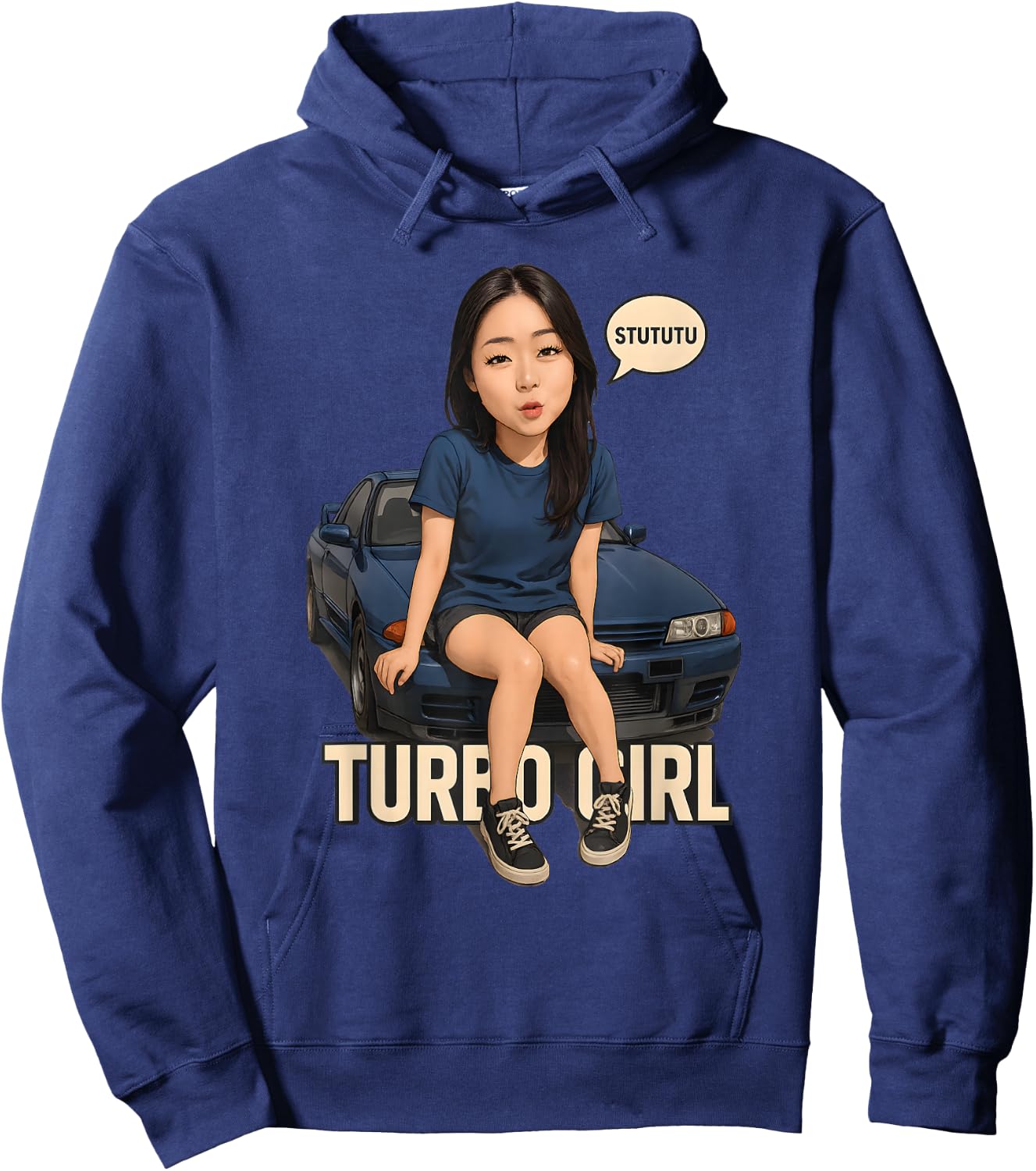 Turbo Girl Stututu Shirt JDM Tuner CONRAIMENT Design Hoodie - Hoodie | Navy