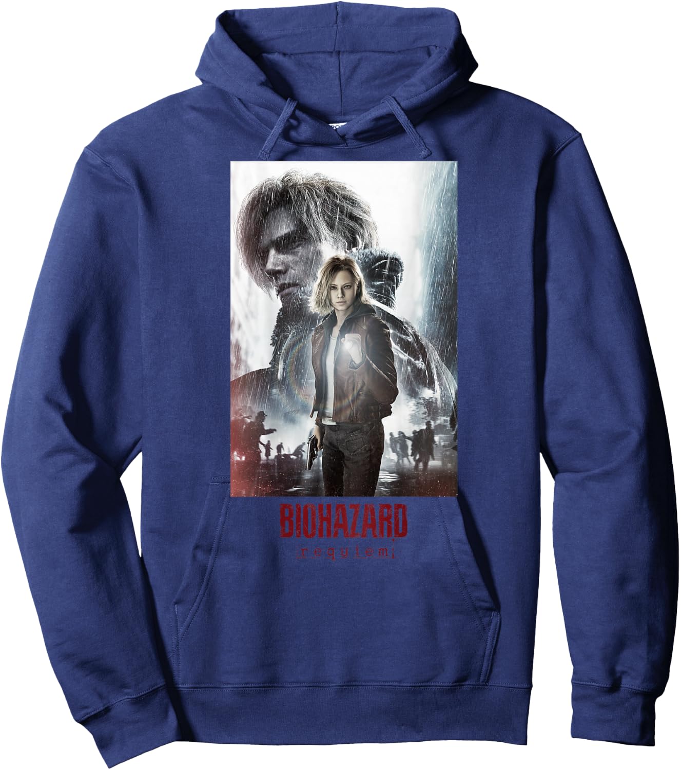 Resident Evil Requiem Leon ＆ Grace Art BP(W) Hoodie - Hoodie | Navy