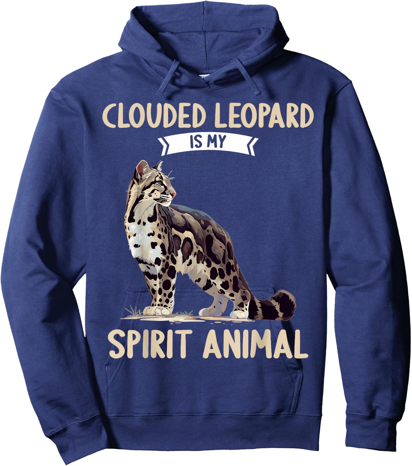 Clouded Leopards Clouded Leopard is my spirit animal Hoodie - Hoodie | Navy
