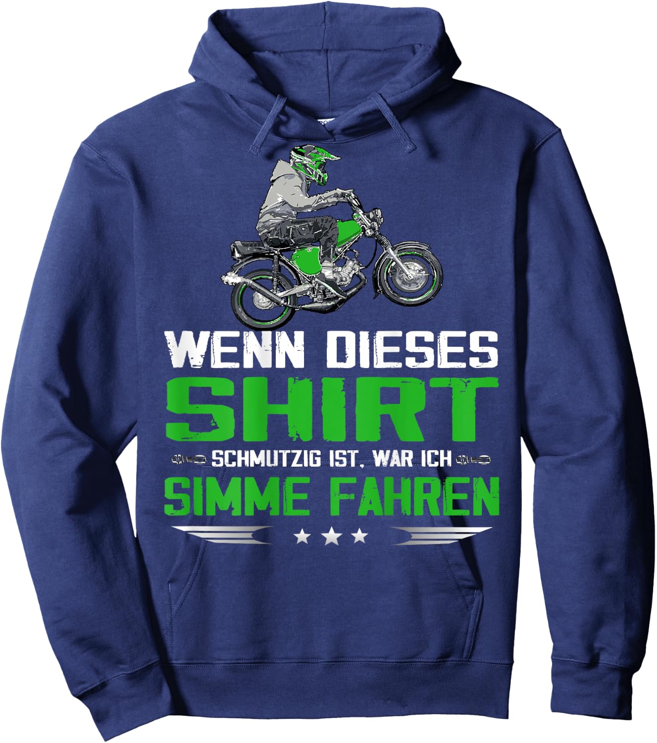 Lustiger Simme Spruch Simsonfahrer Moped Hoodie - Hoodie | Navy