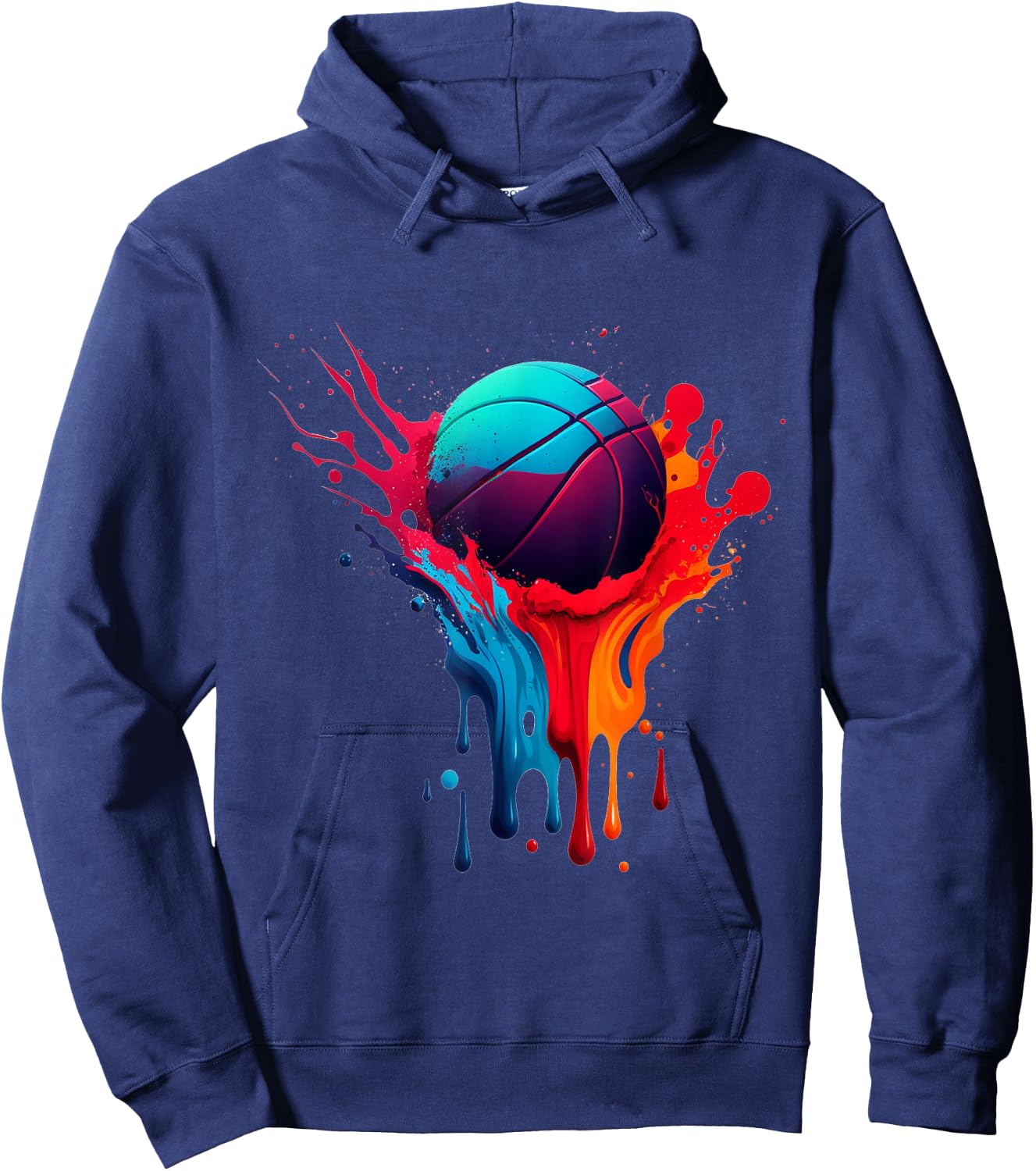 Basketball Splash Basketball Splatter Paint Bball Player Hoodie - Hoodie | Navy