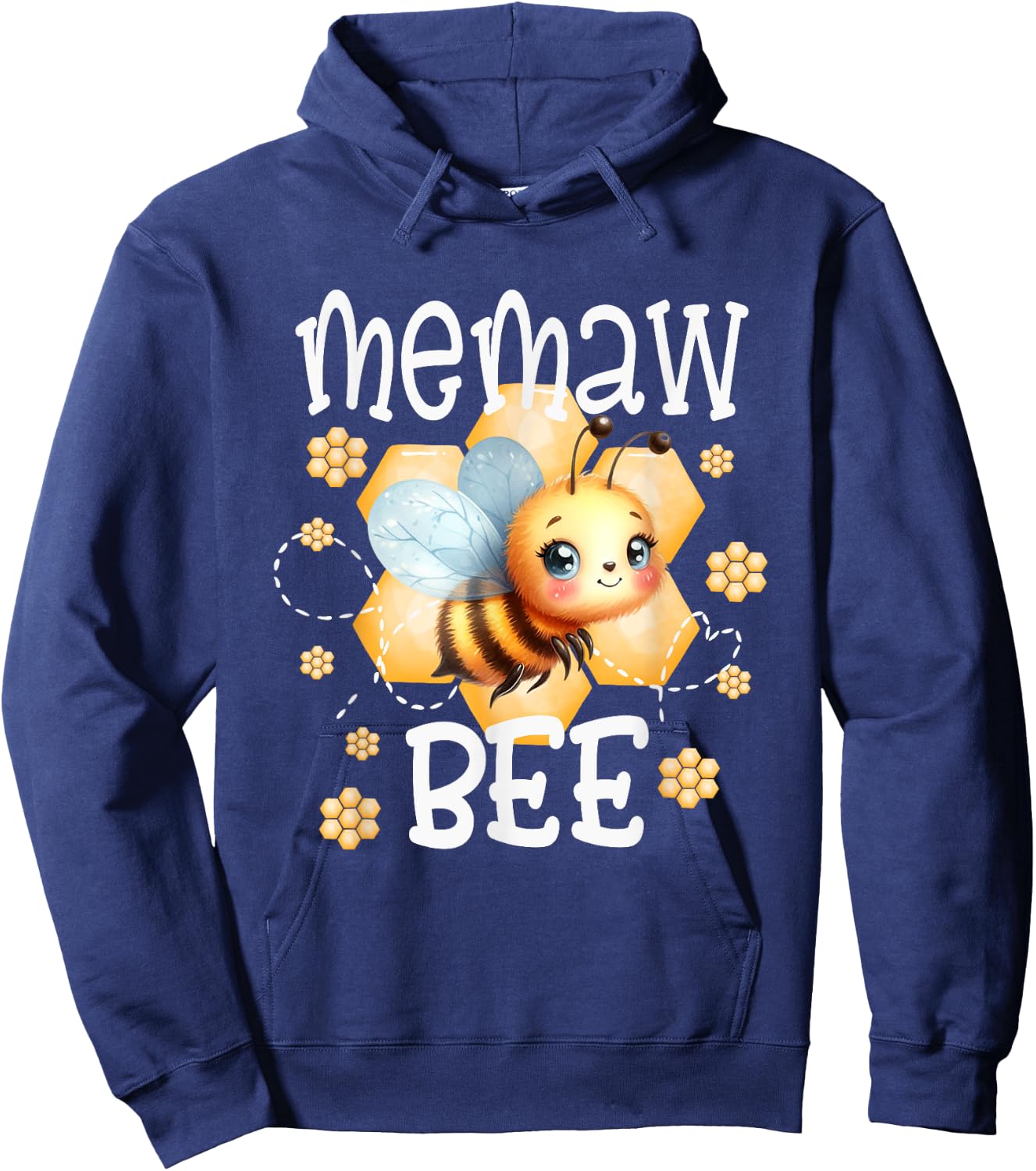 Family Bee Shirts Memaw First Bee Day Outfit Birthday Hoodie - Hoodie | Navy