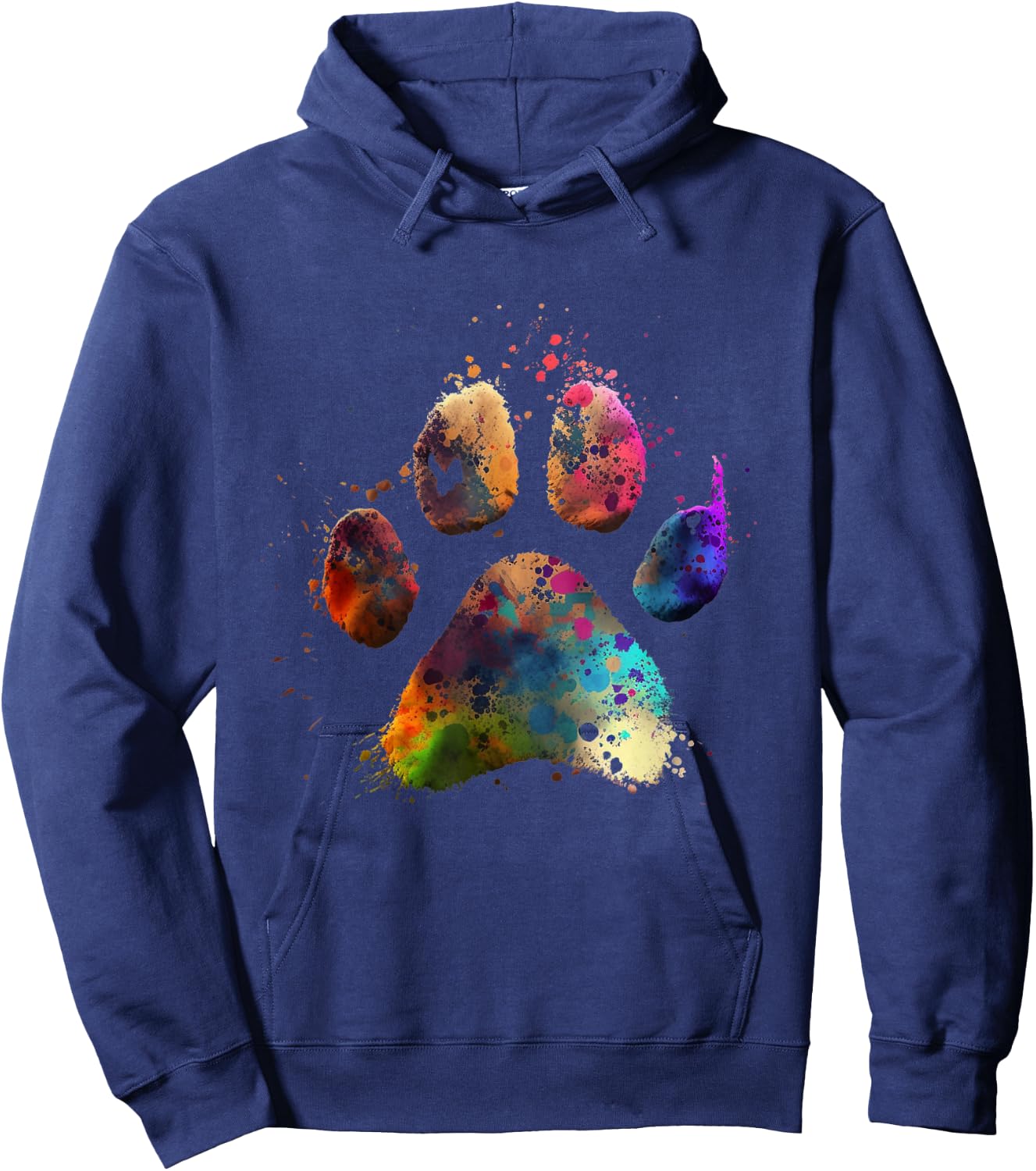 Colours Dog Paw Print Natural Colours | Natural Paw Hoodie - Hoodie | Navy