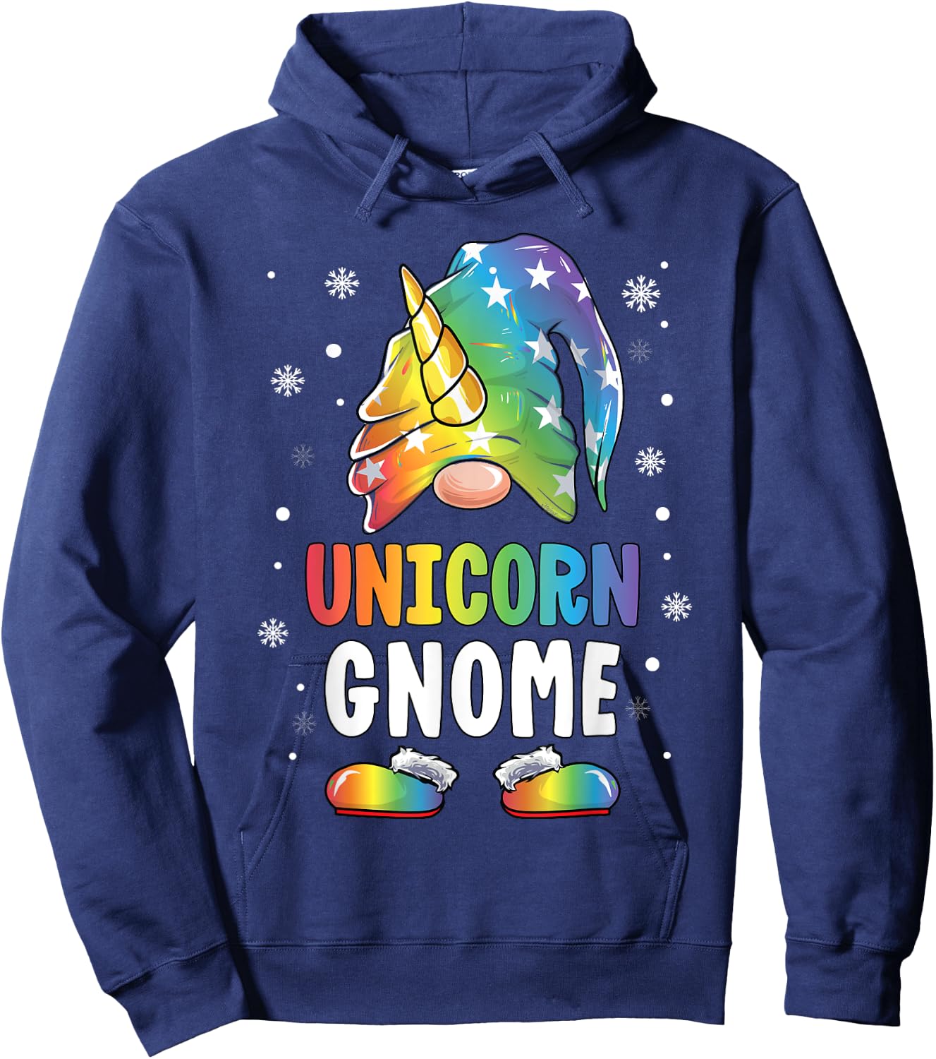 Gnome Unicorn Shirt Family Matching Group Christmas Girls Hoodie - Hoodie | Navy