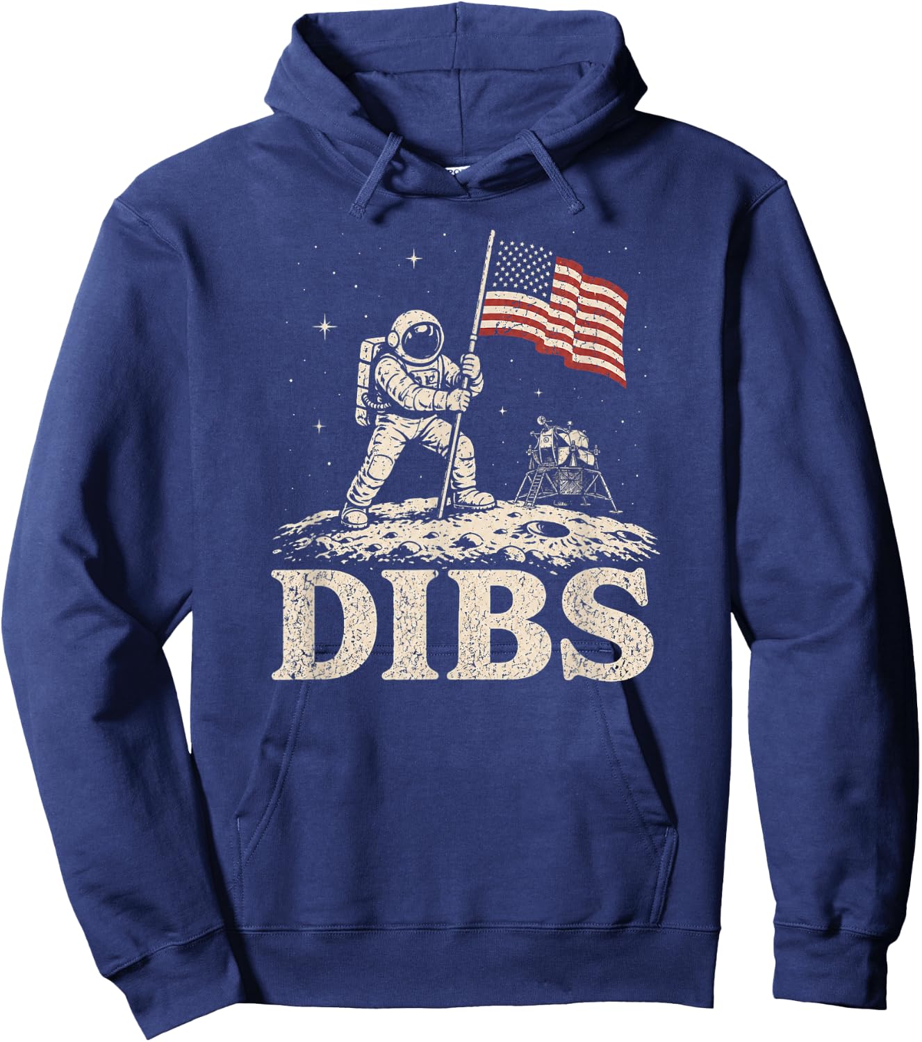 Moon Astronaut Dibs Artemis Lunar Mission Space Science Art Hoodie - Hoodie | Navy