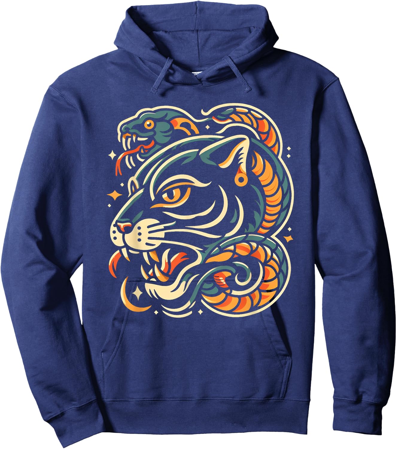 Snake And Panther Traditional Tattoo Artist Ink Tattooist Hoodie - Hoodie | Navy