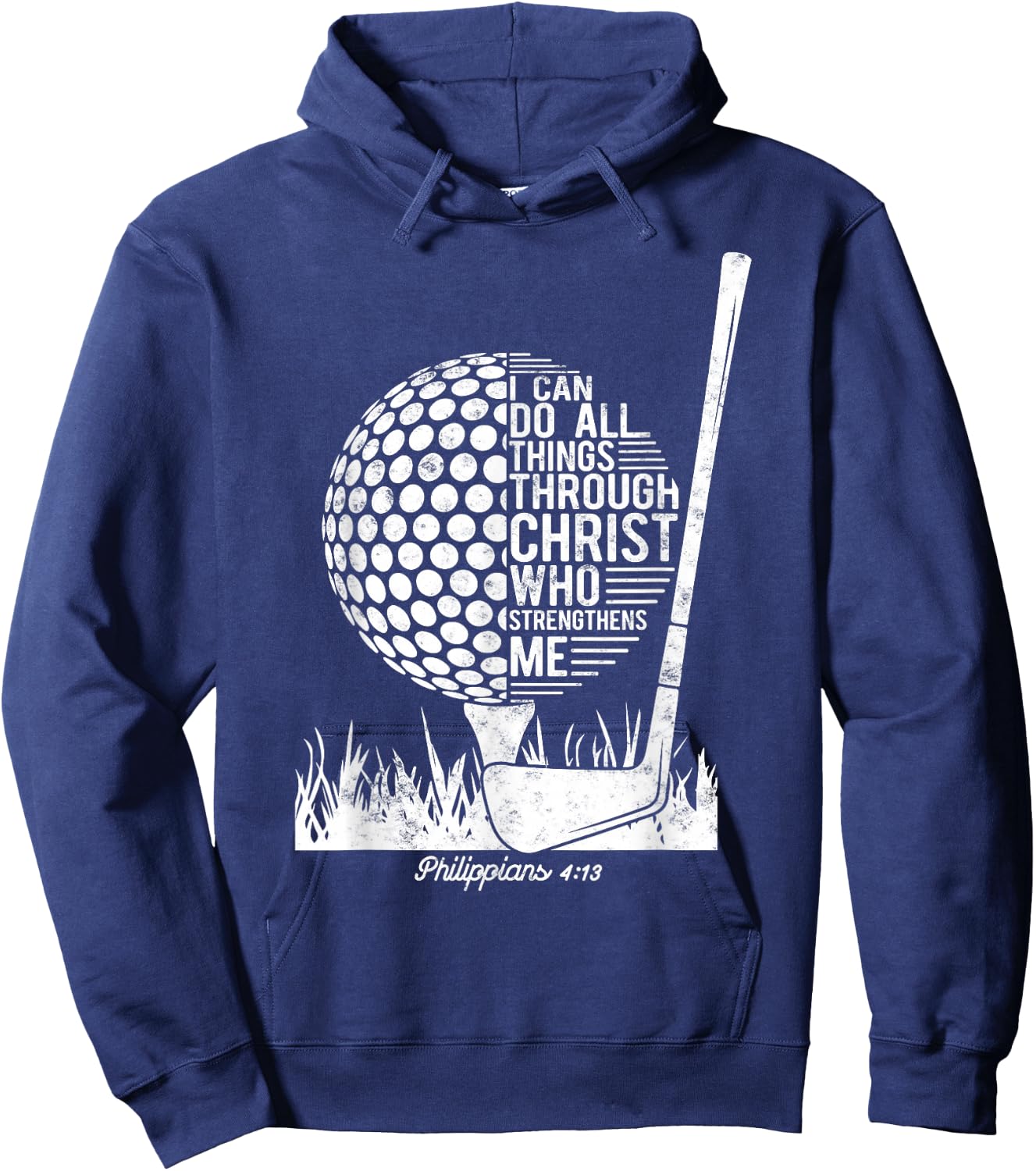 Christian Golf Plyer I Can Do All Things Philippians 4 13 Hoodie - Hoodie | Navy