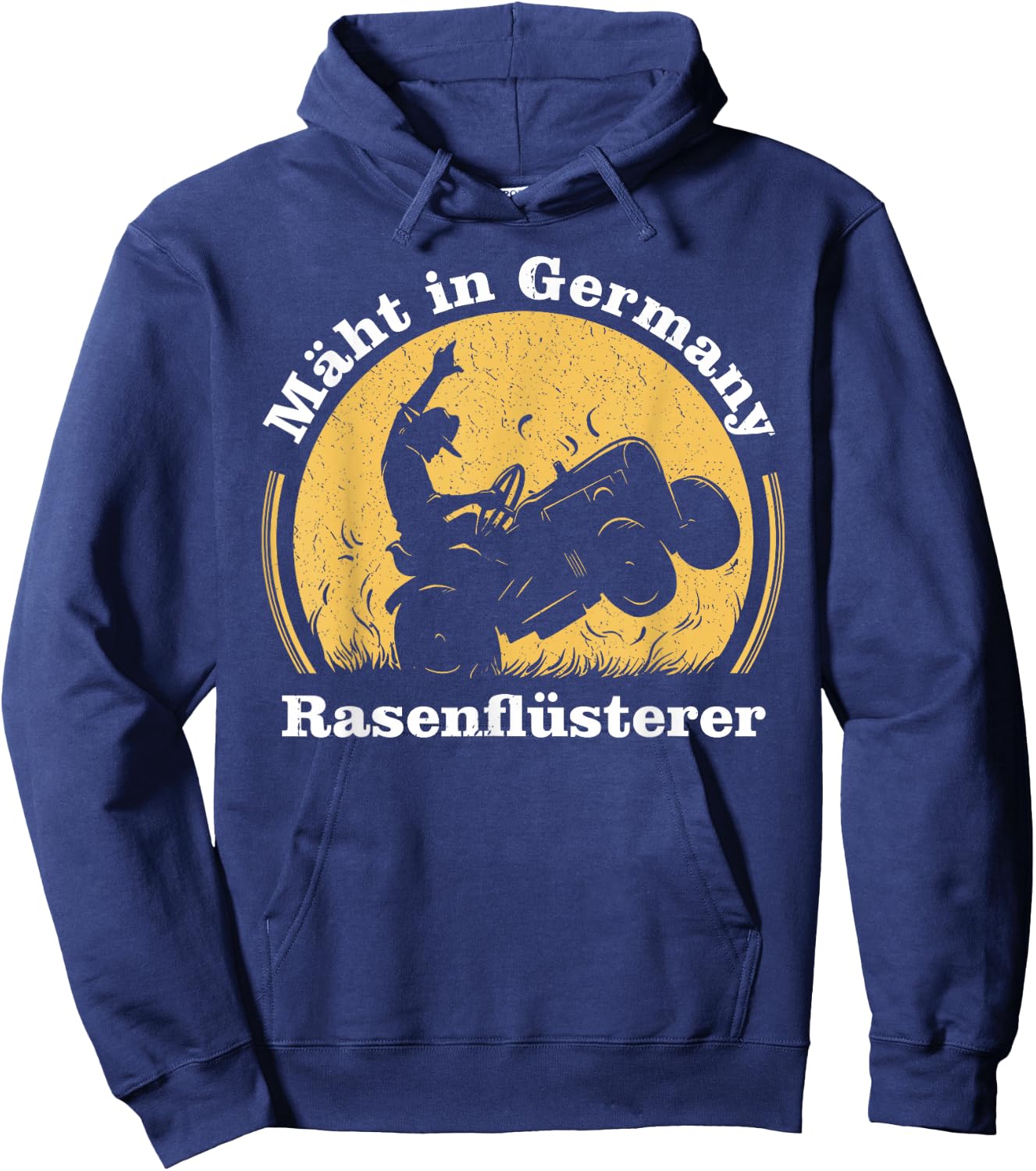 Mäht in germany Rasentraktor Rasenflüsterer rasen mähen Hoodie - Hoodie | Navy