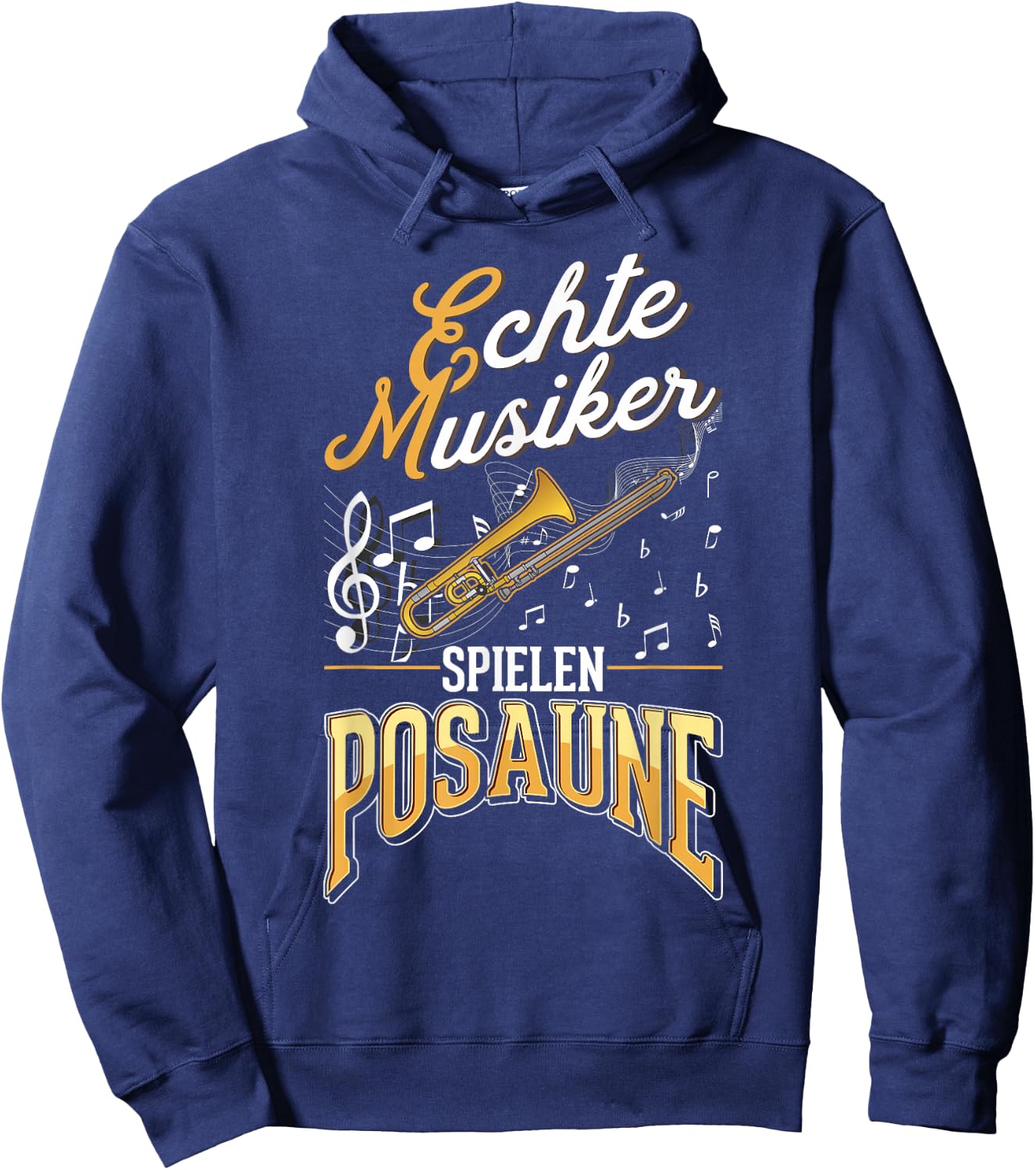 Echte Musiker spielen Posaune Posaunist Hoodie - Hoodie | Navy