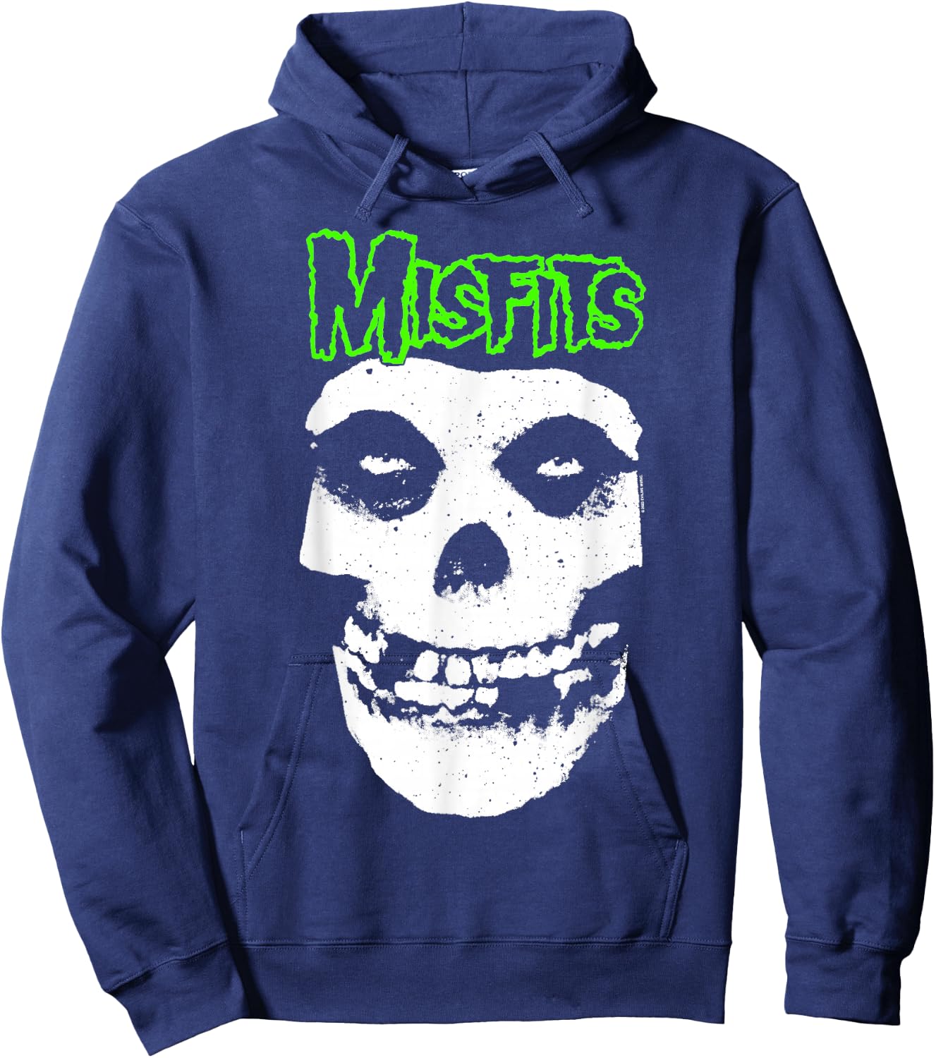 Misfits Green Skull Logo , black Hoodie - Hoodie | Navy