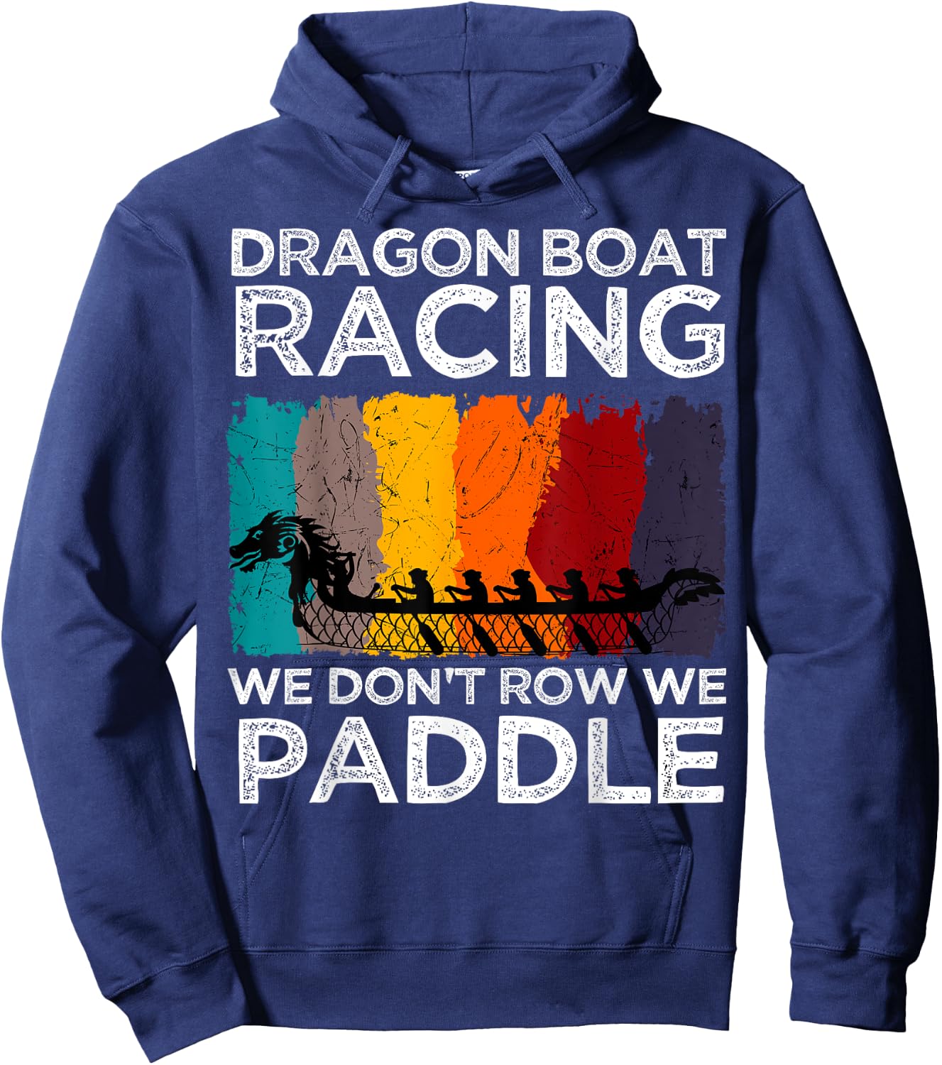 Dragon Boat Racing Paddler Steersperson Crew Athlete Sport Hoodie - Hoodie | Navy
