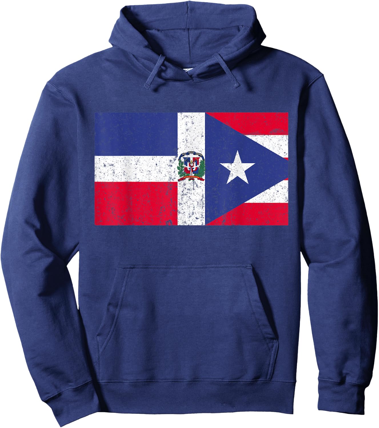 Puerto Rican And Dominican Shirt Pride Heritage Flag Hoodie - Hoodie | Navy