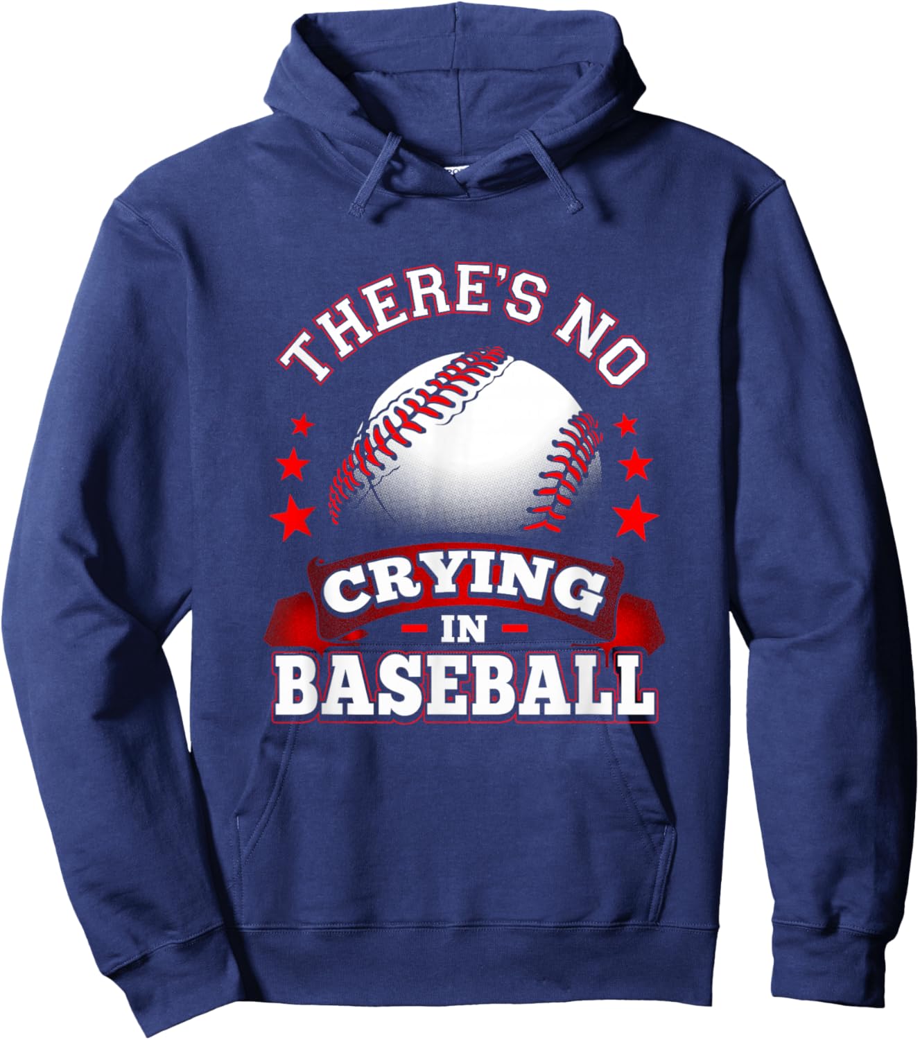 First Base : There Is No Crying In Baseball Hoodie - Hoodie | Navy