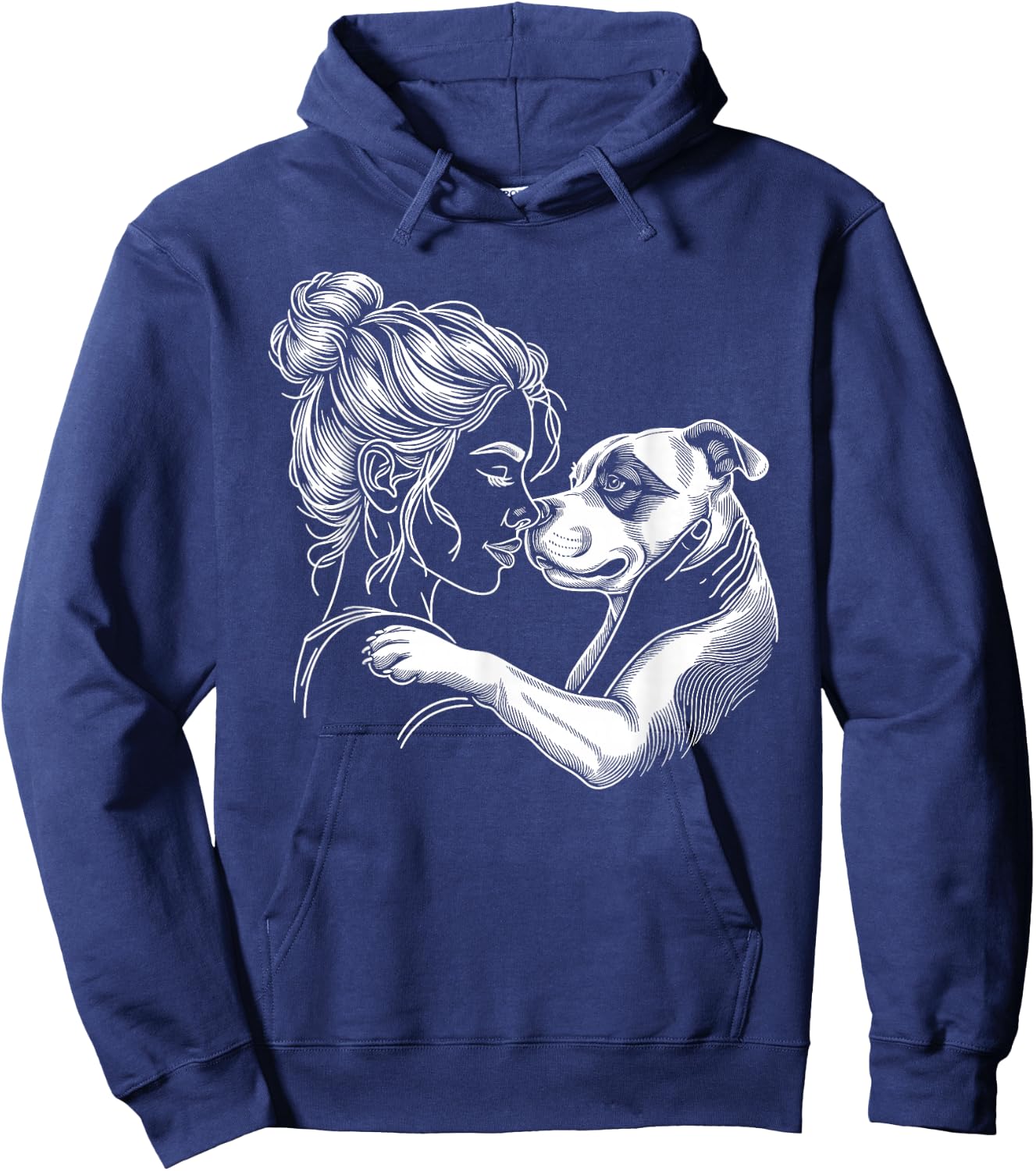 Staffordshire Bull Terrier Dog Mom Women Mother's Day Hoodie - Hoodie | Navy