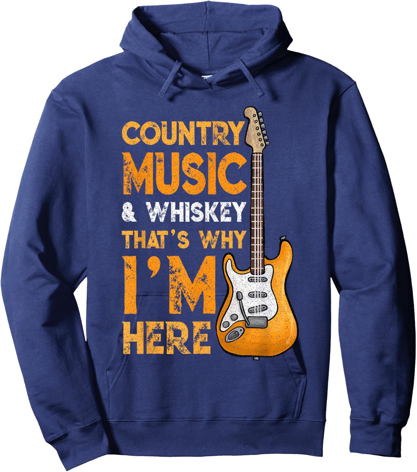 Country Music And Whiskey Bourbon Scotch Lover Drinking Hoodie - Hoodie | Navy