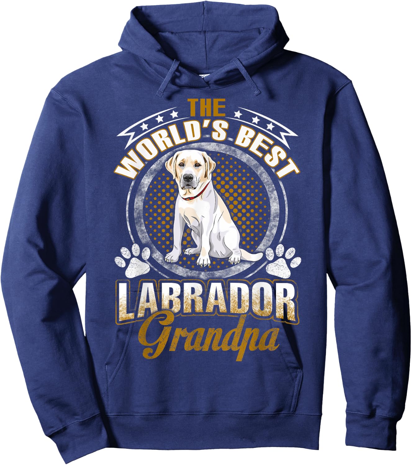 Labrador Retriever Shirt World's Best Labrador Grandpa Hoodie - Hoodie | Navy