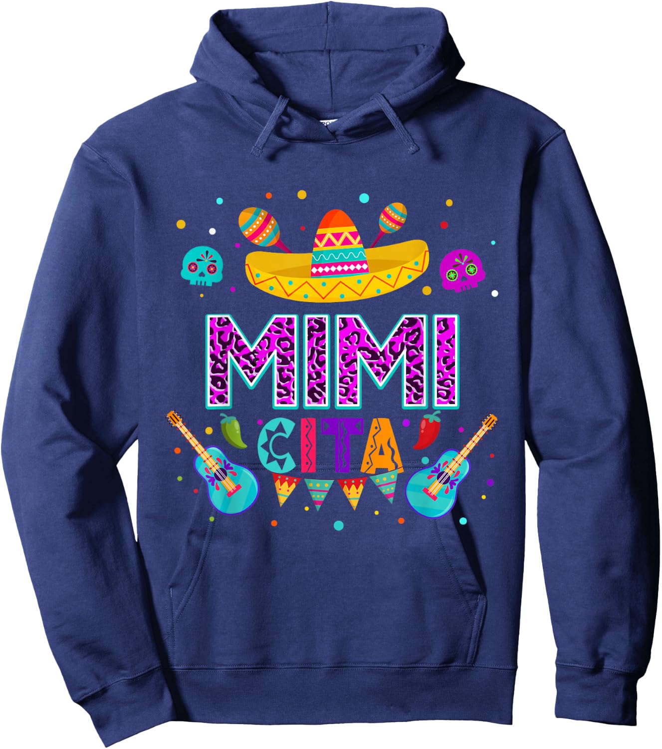 Funny Cinco De Mayo Mimicita Festival Leopard Lover Hoodie - Hoodie | Navy