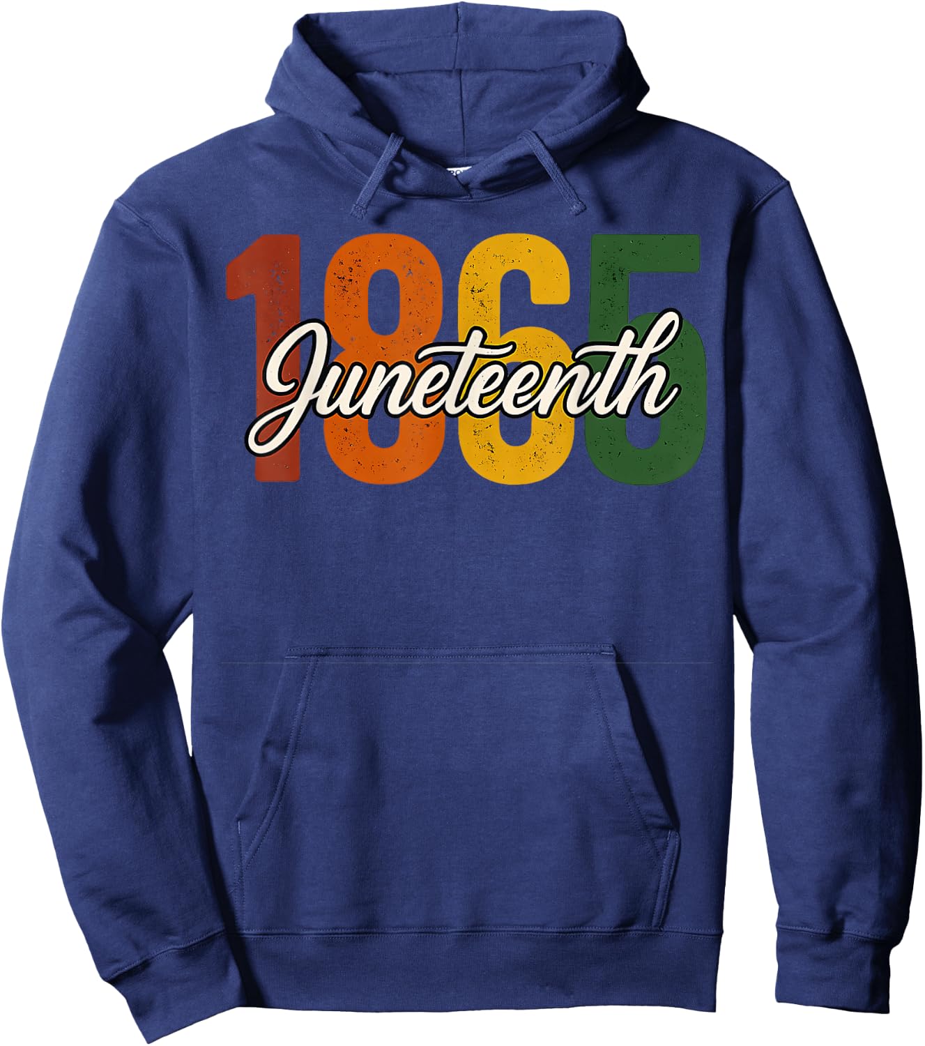Juneteenth 1865 Black Woman African American Black History Hoodie - Hoodie | Navy