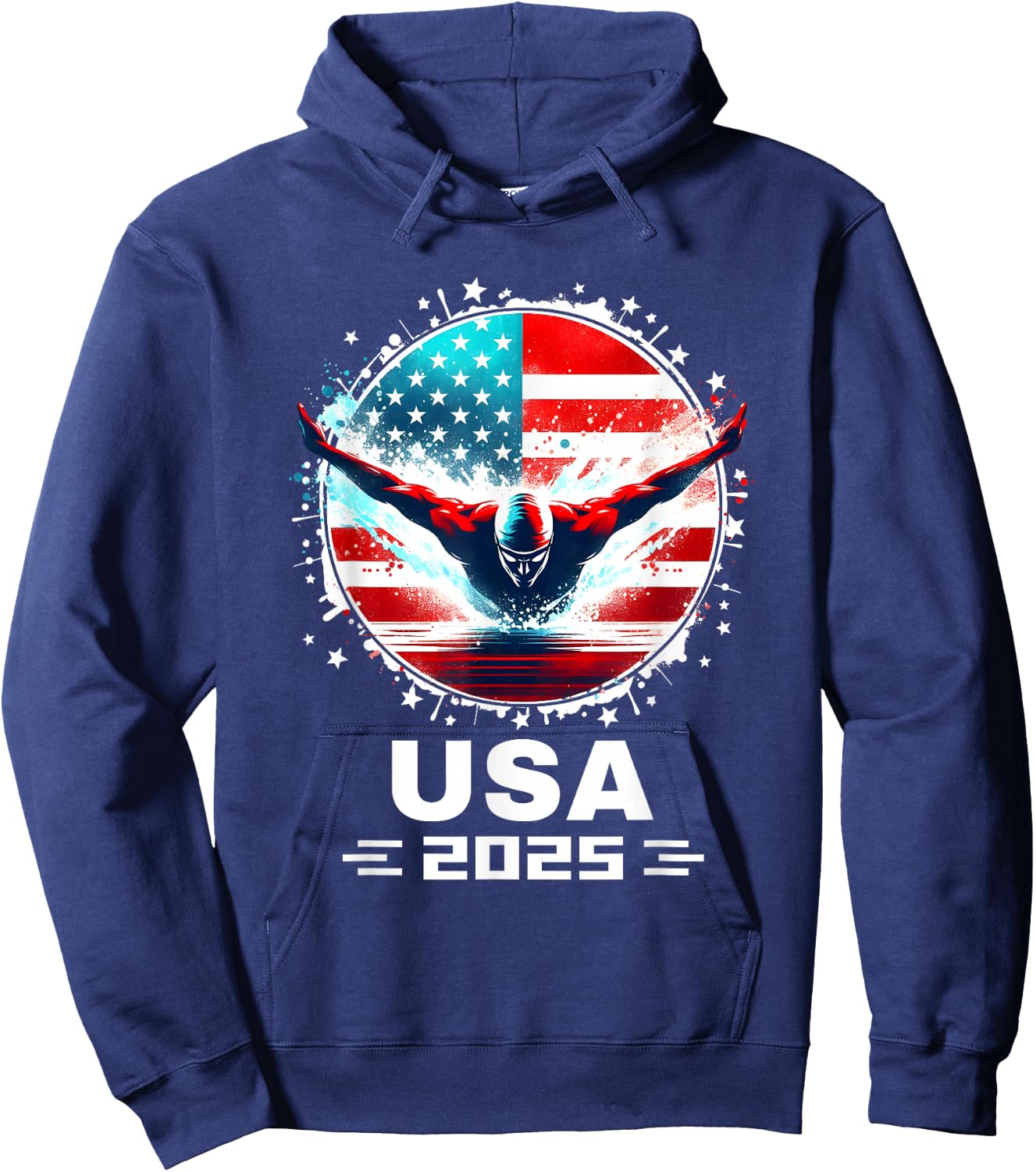 Swimming Apparel United States Team 2025 Swimming Team Hoodie - Hoodie | Navy
