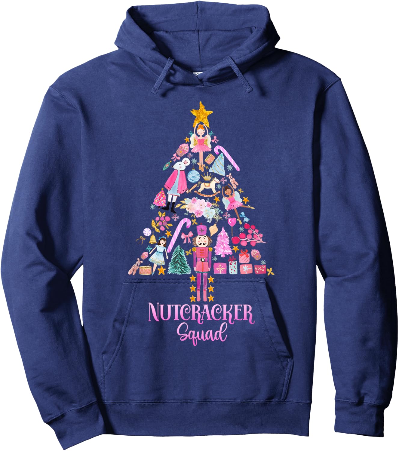 Christmas Nutcracker Squad Ballet Dance Women Kids Girls Hoodie - Hoodie | Navy