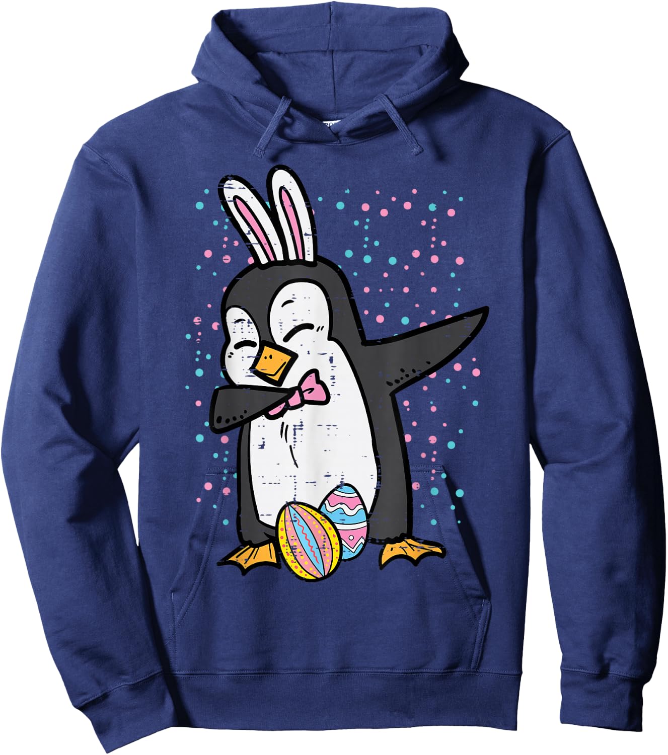 Easter Bunny Penguin Dab Funny Dance Girls Boys Kids Toddler Hoodie - Hoodie | Navy
