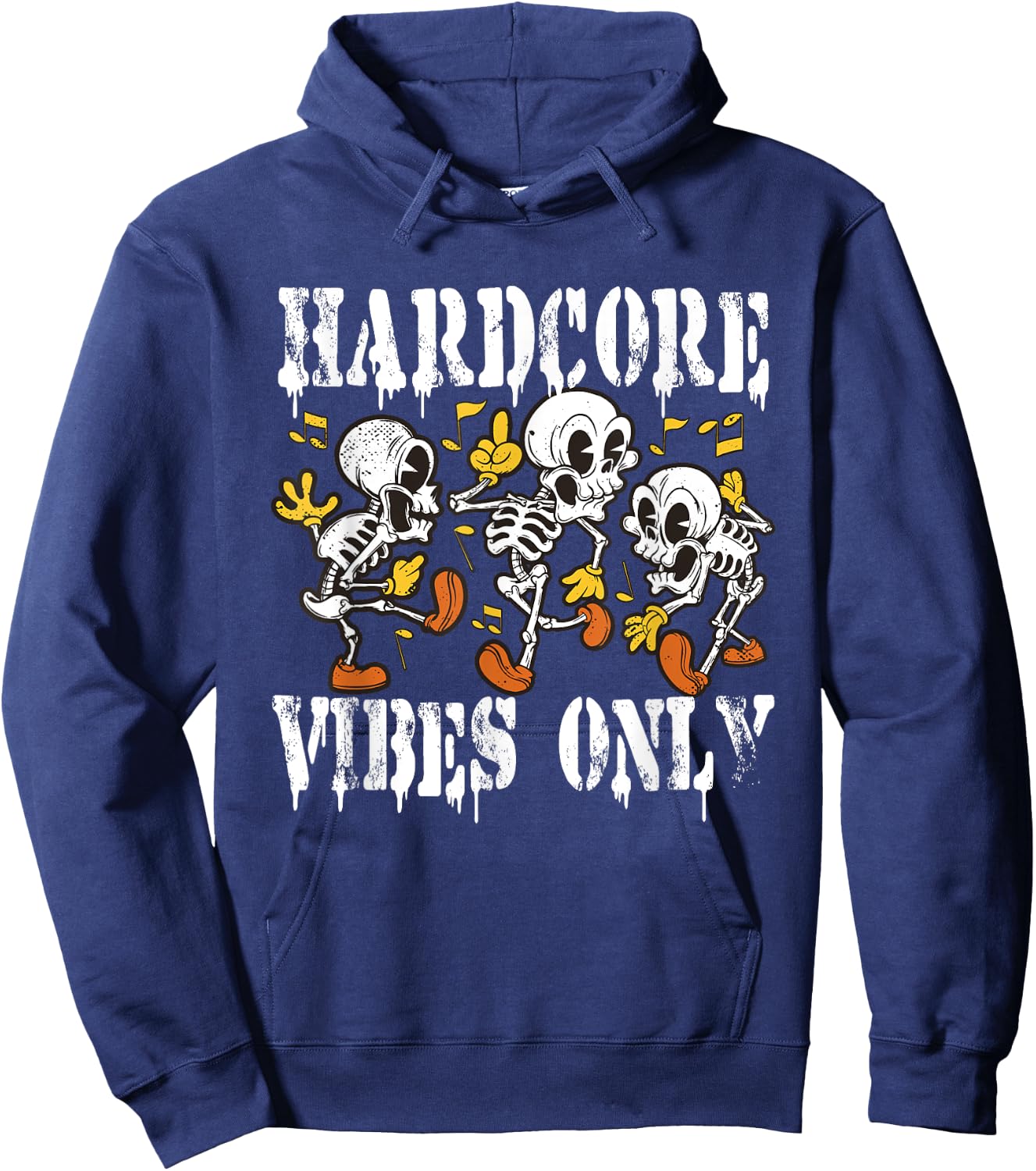 Hardcore Merch Rave Outfit Techno - Speedcore, Gabber , Black, S Hoodie - Hoodie | Navy