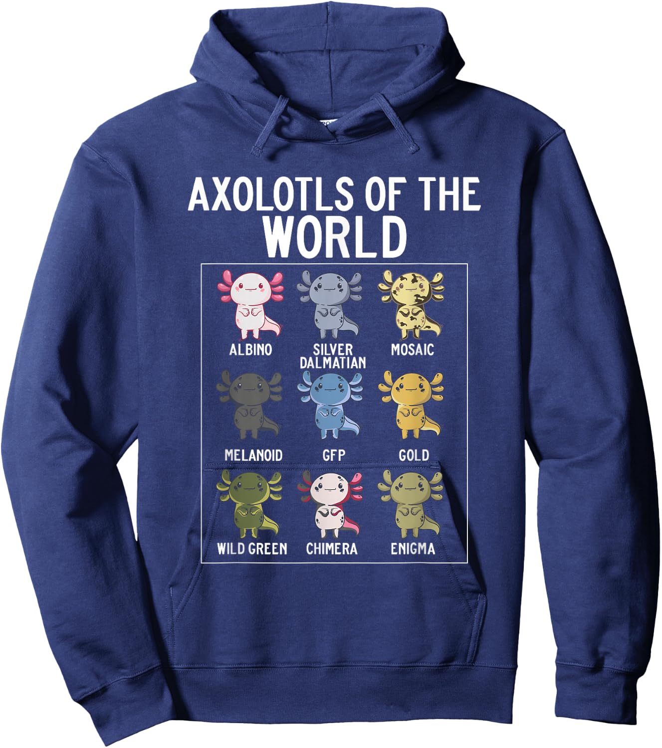 Axolotls Of The World Accessories Costume Clothes Pajamas Hoodie - Hoodie | Navy