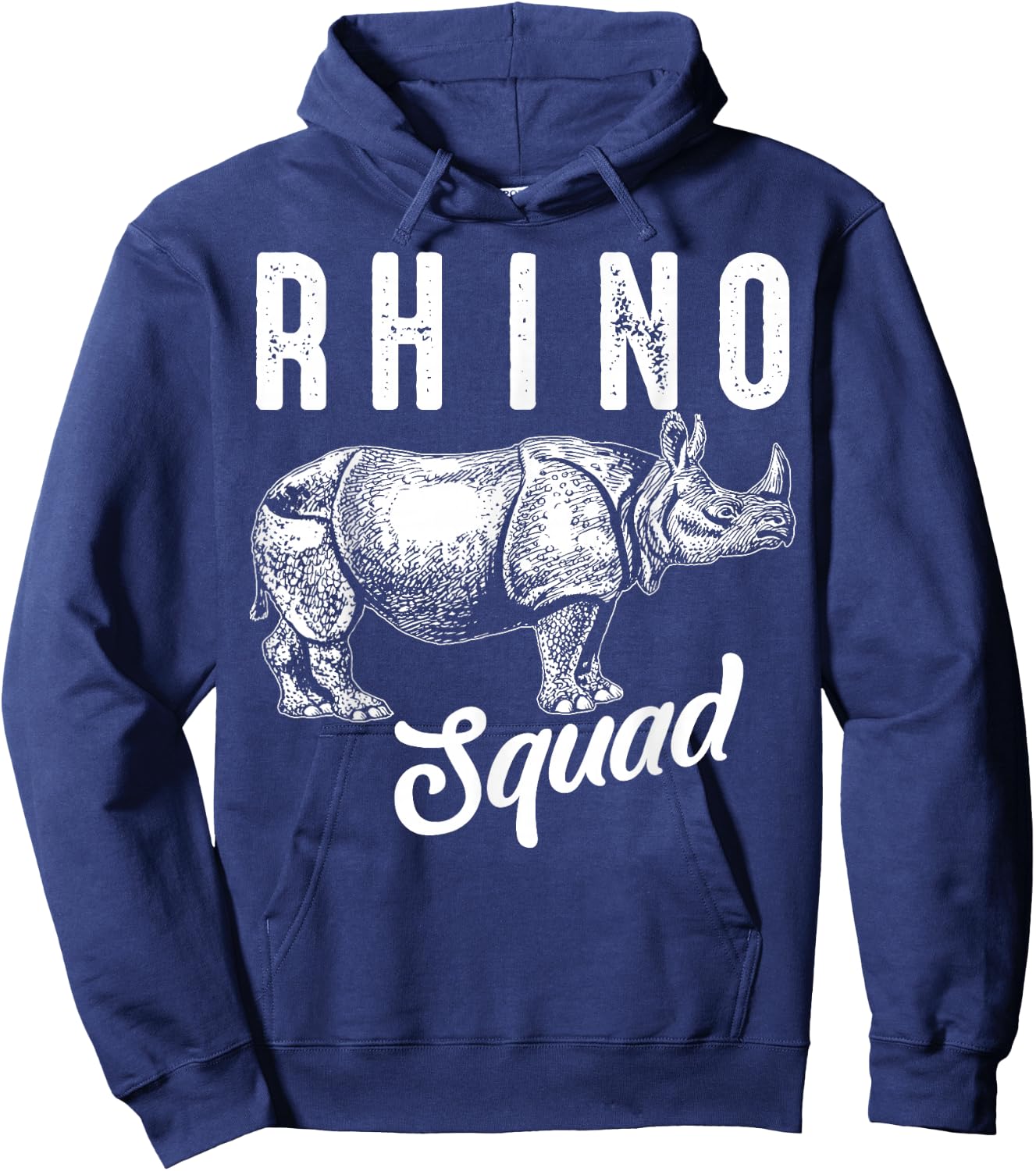 Funny Rhino Art Women Kids Toddler Rhino Lover Hoodie - Hoodie | Navy