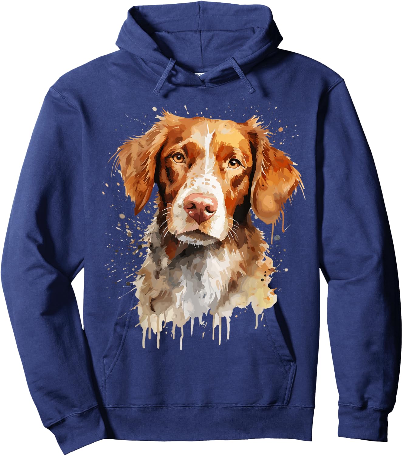Brittany Spaniel Lovers Design Pop Art Brittany Spaniel Dog Women Girls Kids Hoodie - Hoodie | Navy