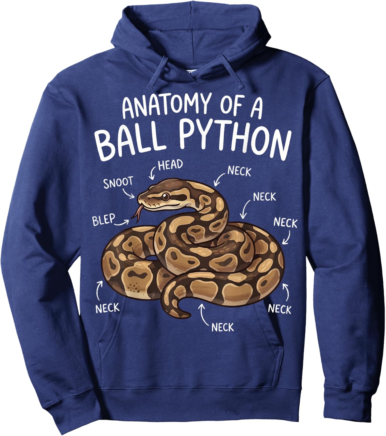 Anatomy of A Ball Python Hoodie - Hoodie | Navy