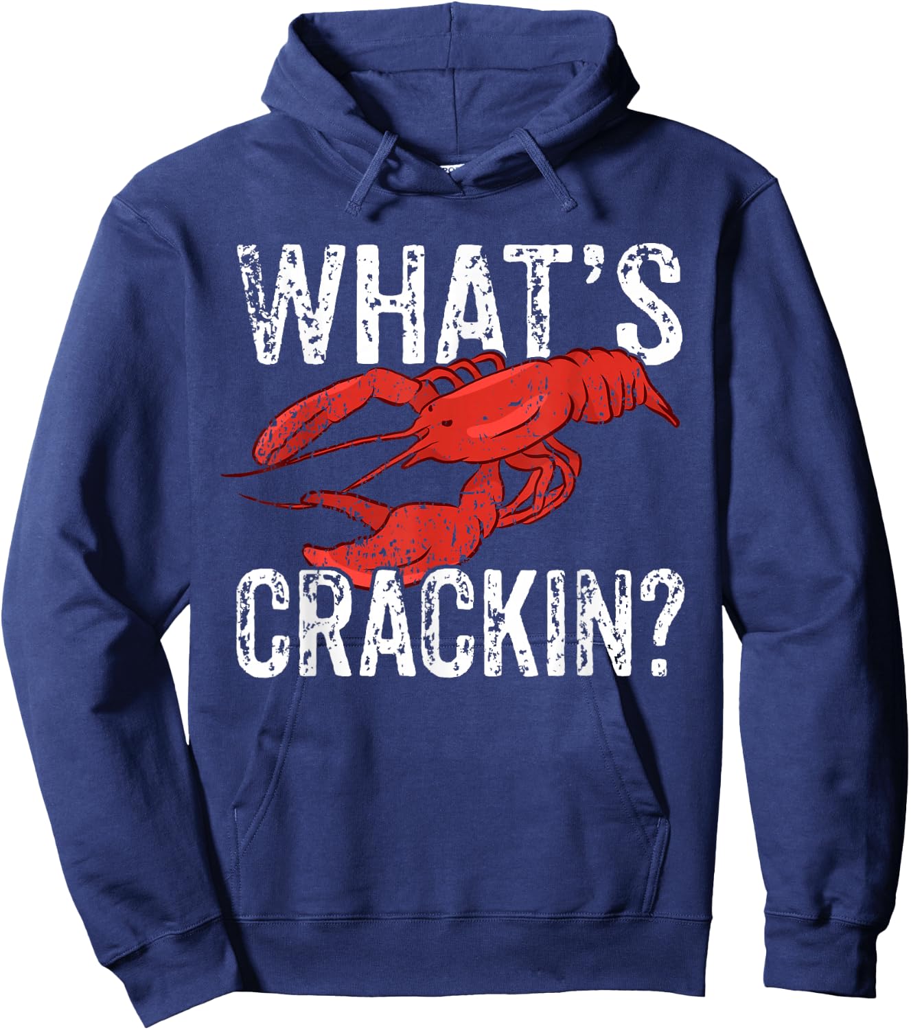 Funny Lobster Seafood Lover I What's Crackin I Lobster Lover Hoodie - Hoodie | Navy