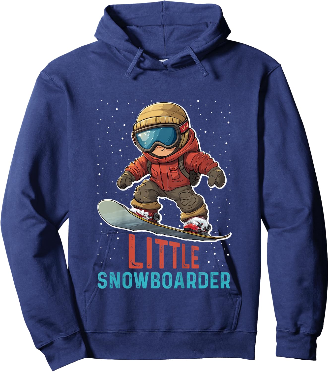 Kids Snowboarding LITTLE SNOWBOARDER Funny Toddlers Hoodie - Hoodie | Navy