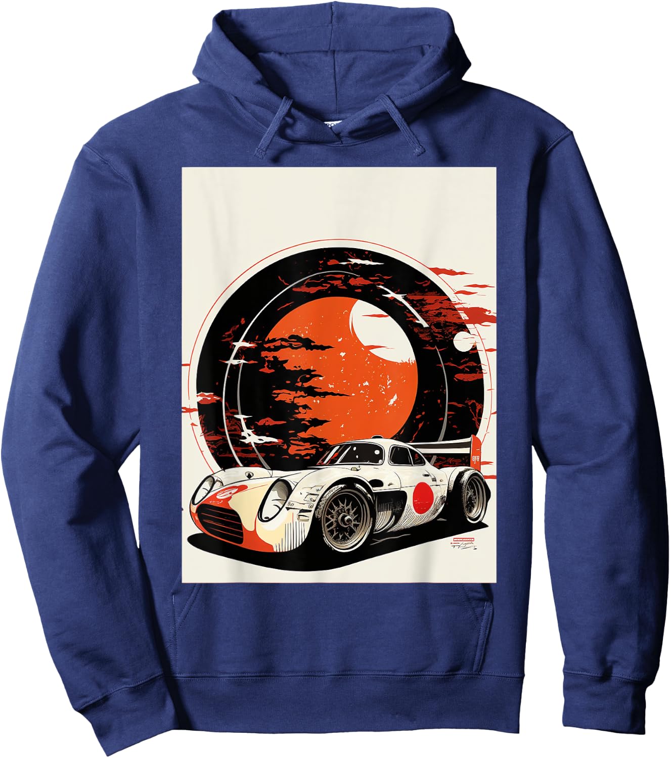 Unique Racing Motorsports Vintage Japanese Classic Car Hoodie - Hoodie | Navy