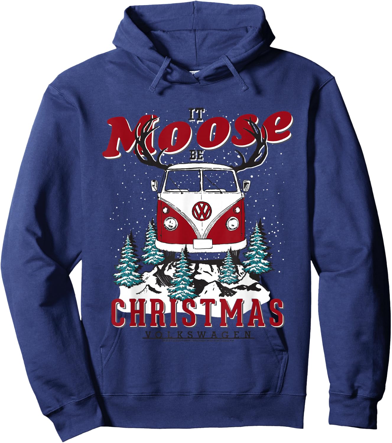 Volkswagen It Moose Be Christmas Hoodie - Hoodie | Navy