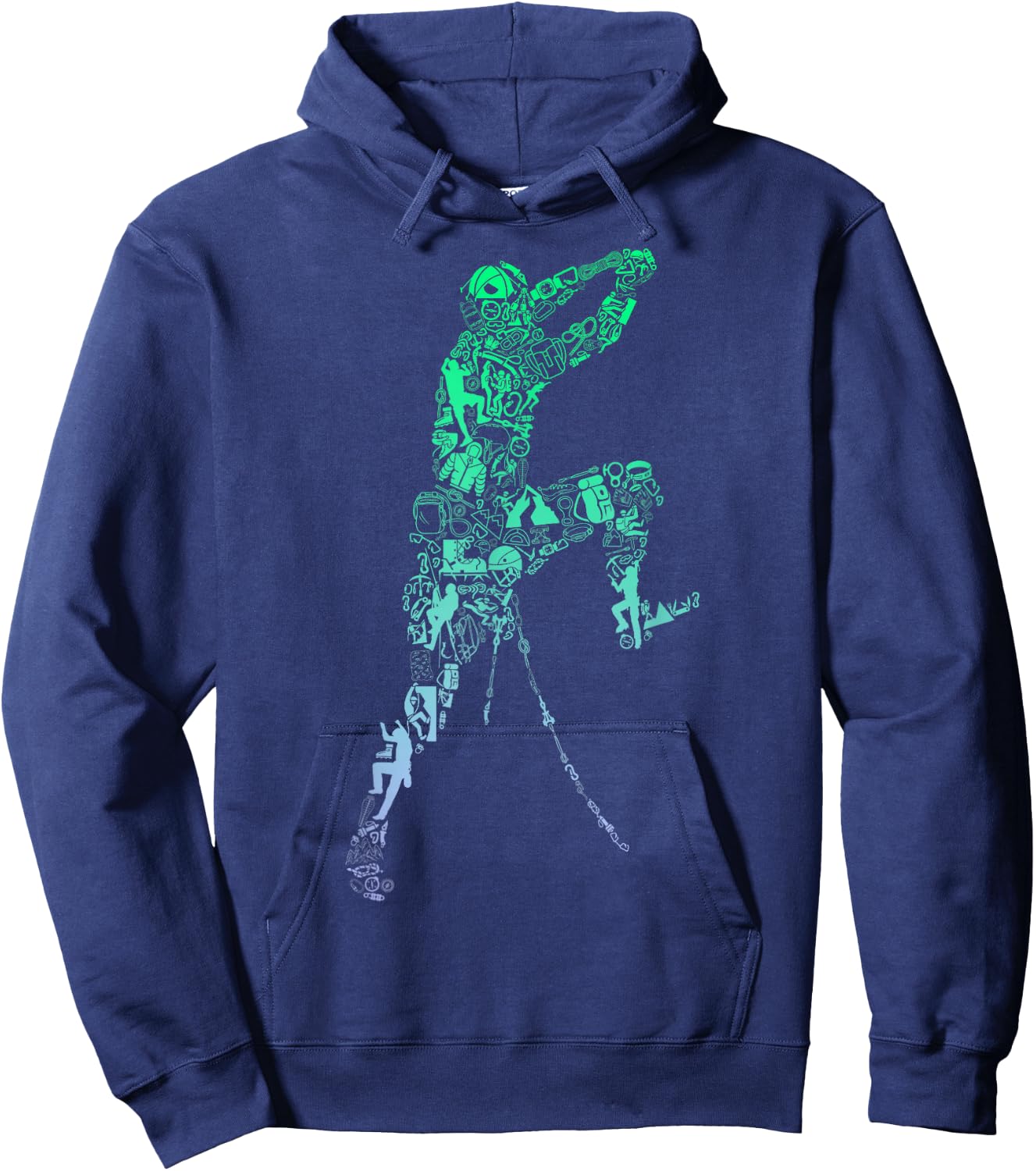 Boulder- für Kletterer | Jungen Klettern Hoodie - Hoodie | Navy