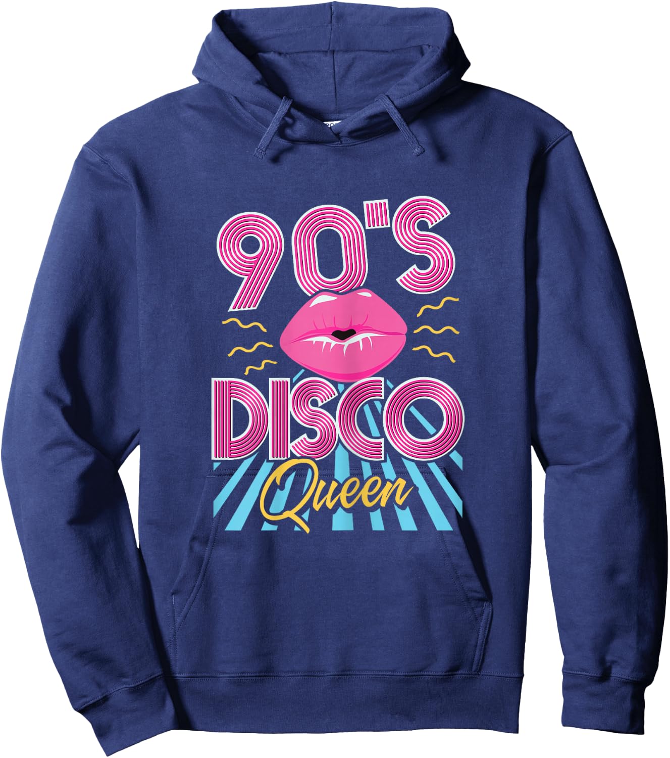 Women's 90's Disco Queen , black Hoodie - Hoodie | Navy