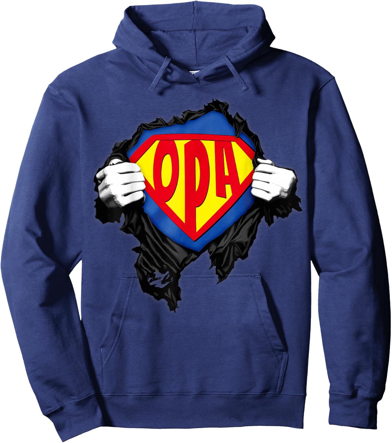 Opa Superheld Herren Großvater Super Opa Hoodie - Hoodie | Navy
