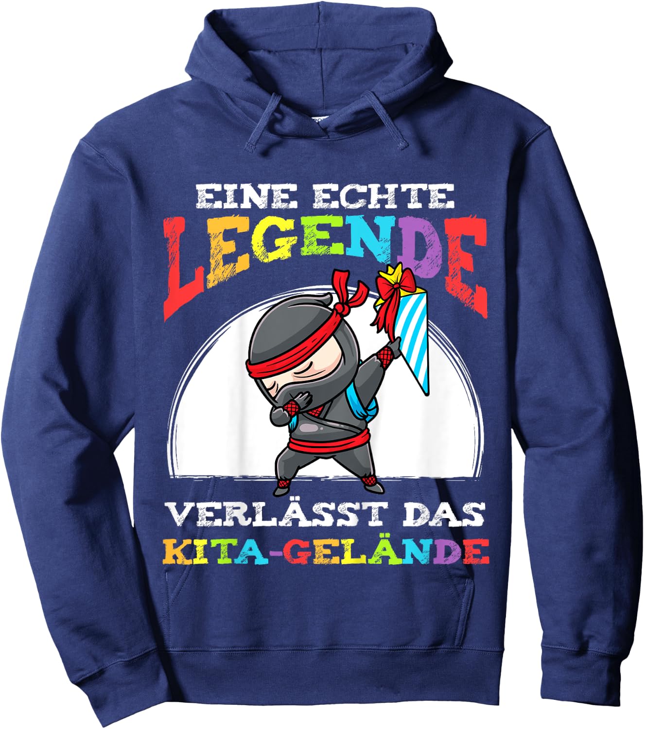 Einschulung Schulkind 2022 Schultüte Ninja Schulanfang Hoodie - Hoodie | Navy