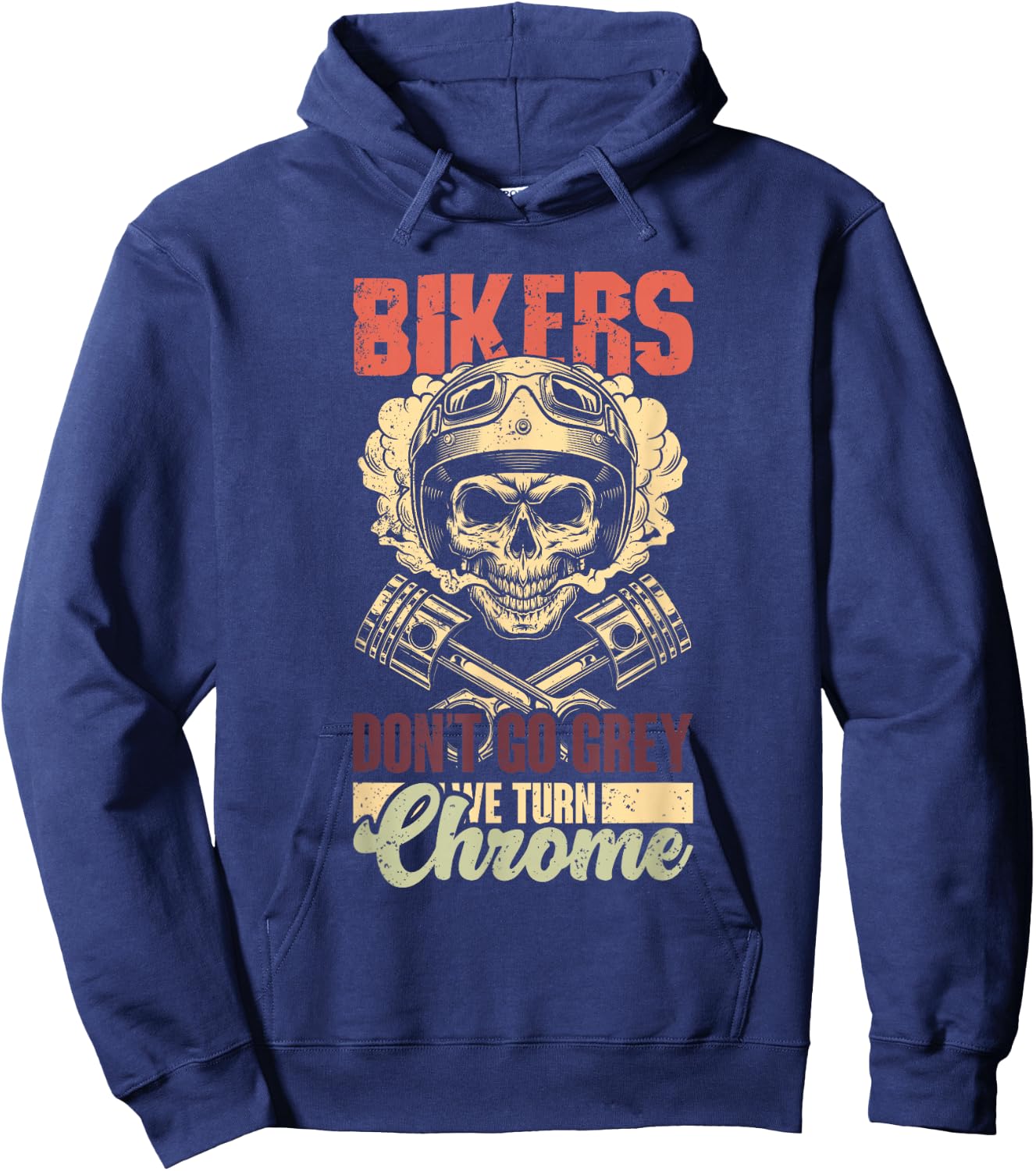 Motorcycle Skull Helmet Gift A Man Biker Biker , Black, S Hoodie - Hoodie | Navy