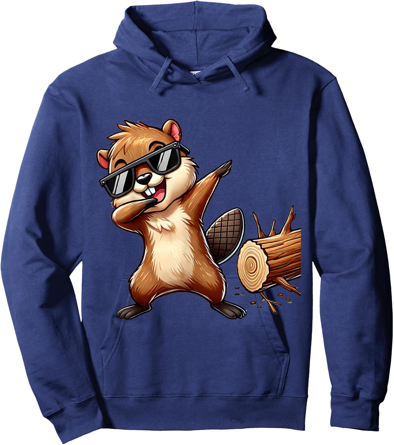 Dabbing Biber | Lustiger Biber Geschenk mit Bibermotiv Biber Hoodie - Hoodie | Navy