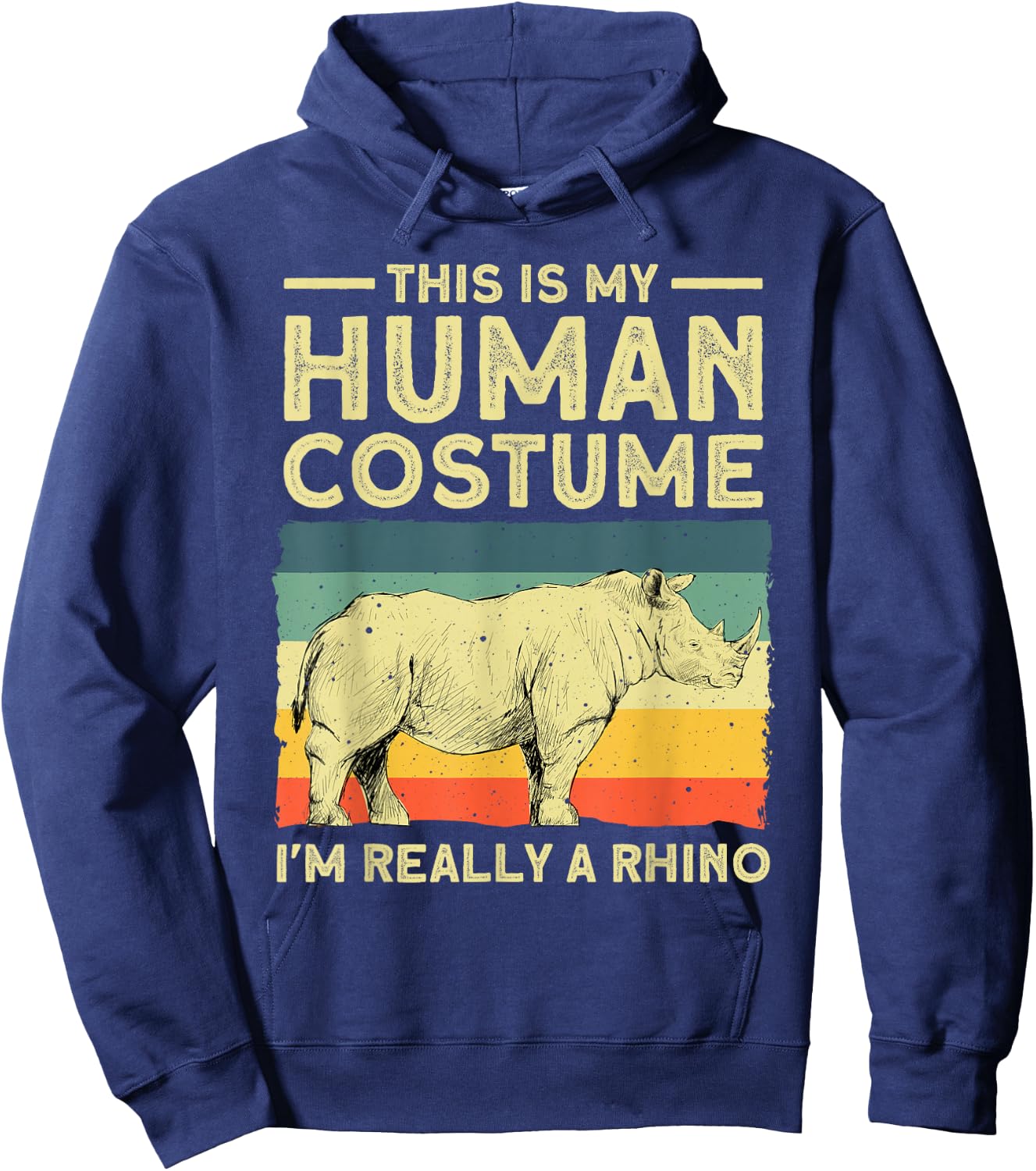 Best Rhino Design Women Kids Rhino Rhinoceros Lovers Hoodie - Hoodie | Navy